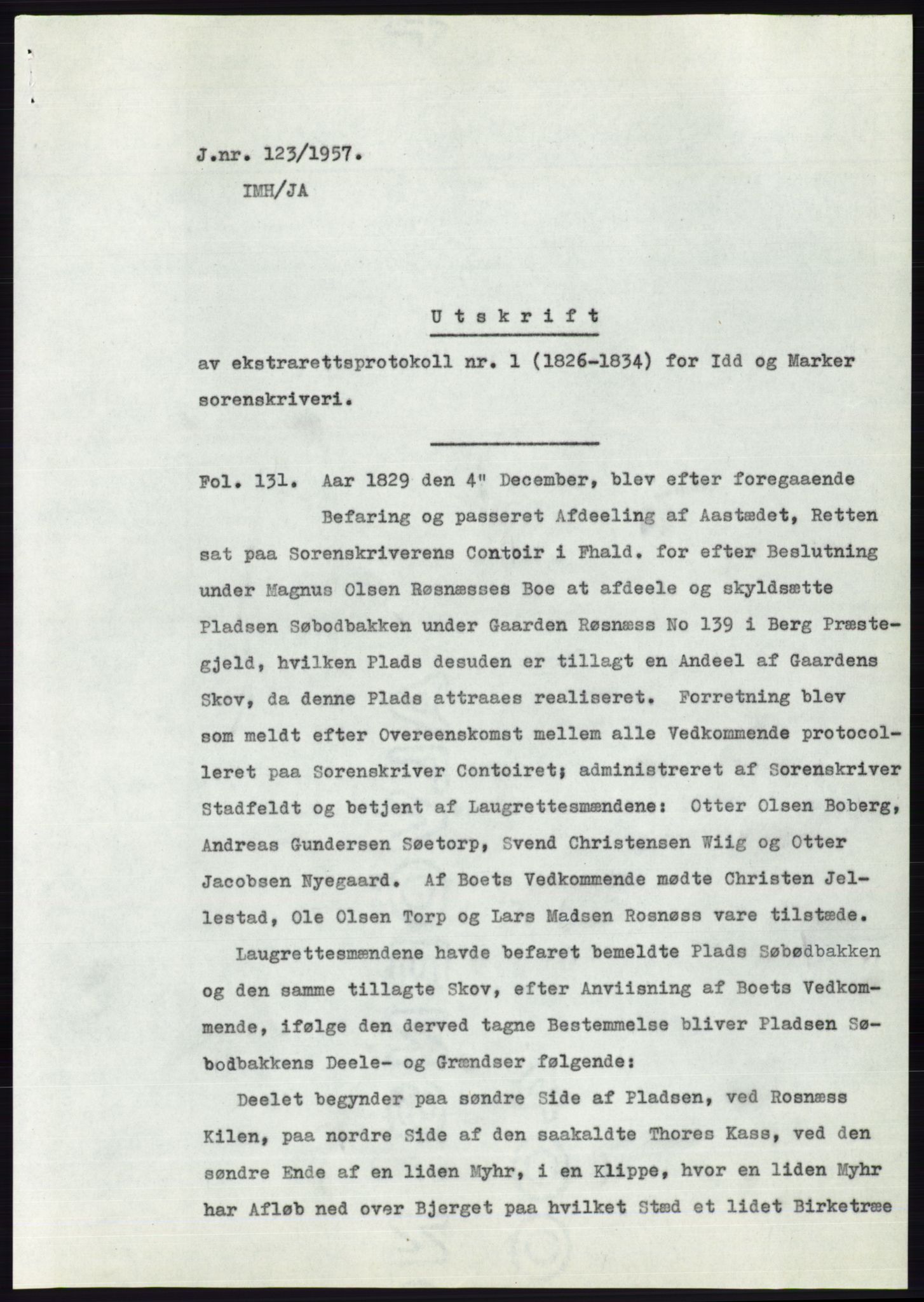 Statsarkivet i Oslo, SAO/A-10621/Z/Zd/L0006: Avskrifter, j.nr 5-792/1957, 1957, p. 39