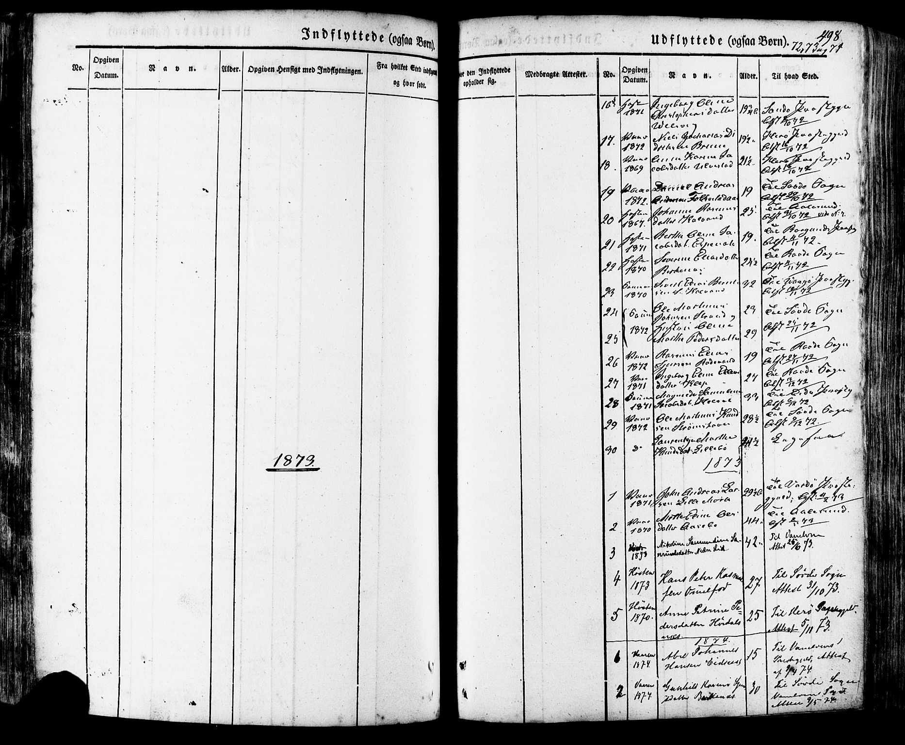 Ministerialprotokoller, klokkerbøker og fødselsregistre - Møre og Romsdal, SAT/A-1454/511/L0140: Parish register (official) no. 511A07, 1851-1878, p. 498