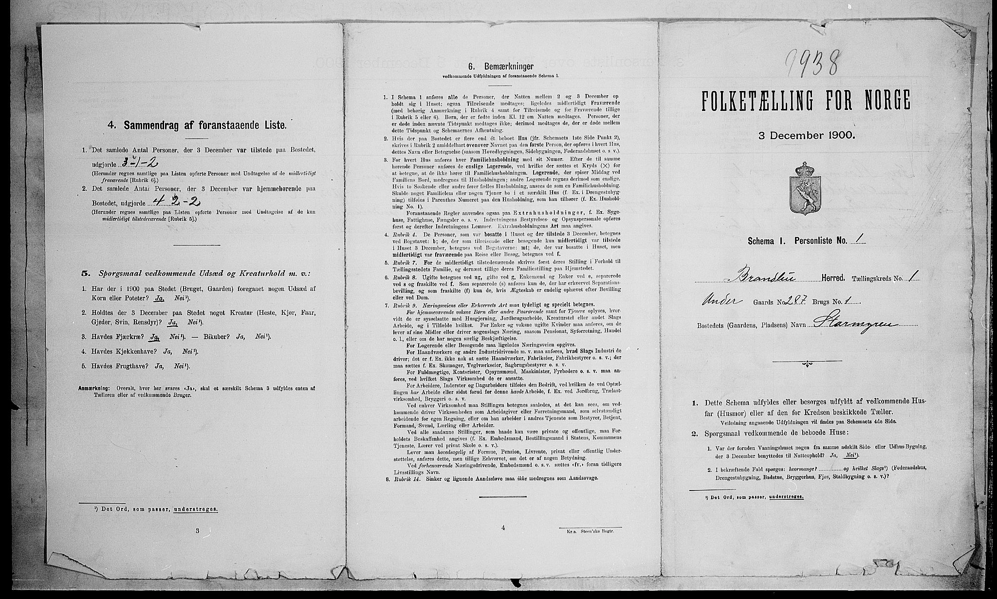 SAH, 1900 census for Brandbu, 1900, p. 50