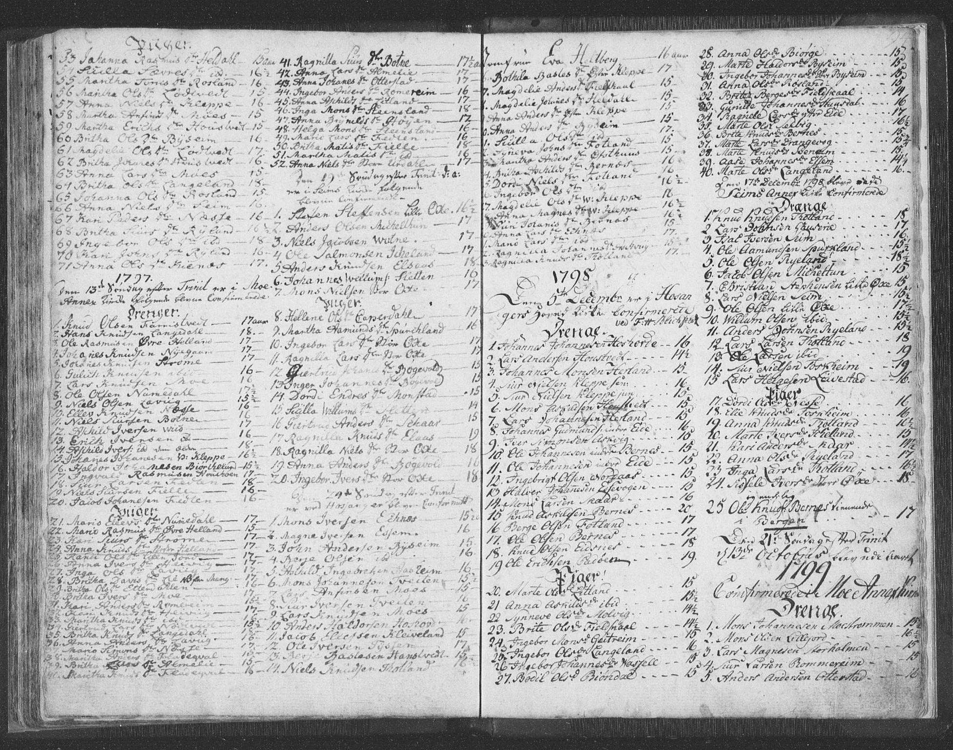 Hosanger sokneprestembete, AV/SAB-A-75801/H/Haa: Parish register (official) no. A 3, 1793-1811, p. 93b-94a