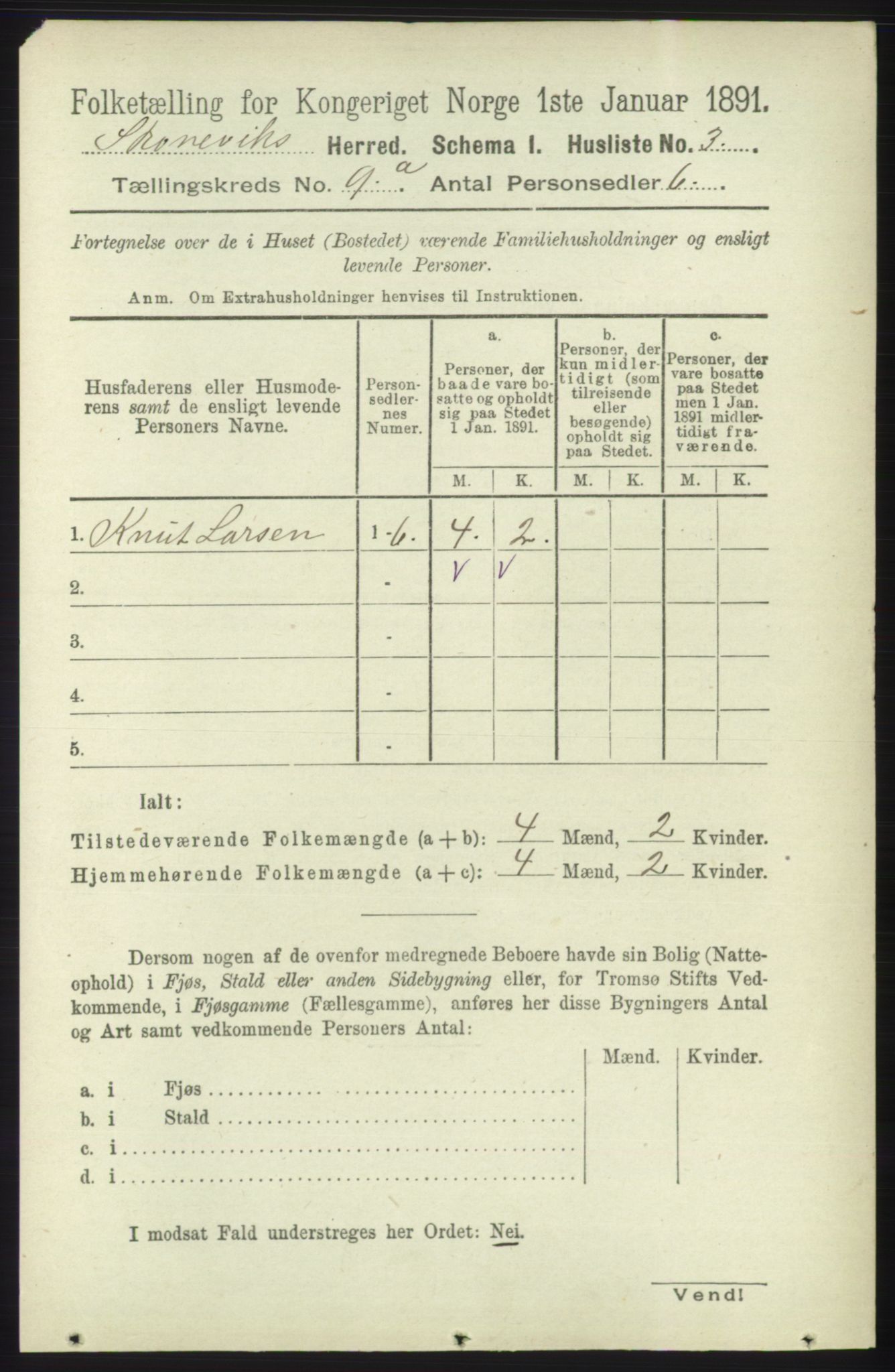 RA, 1891 census for 1212 Skånevik, 1891, p. 2492