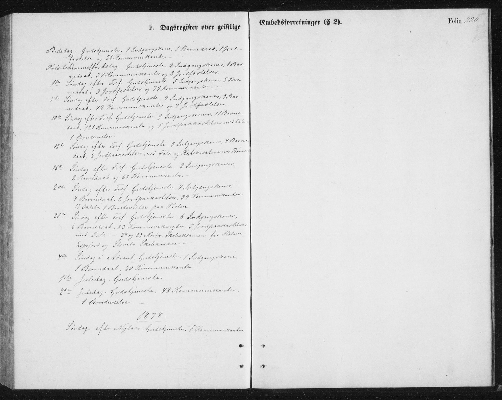 Tranøy sokneprestkontor, SATØ/S-1313/I/Ia/Iab/L0013klokker: Parish register (copy) no. 13, 1874-1896, p. 220