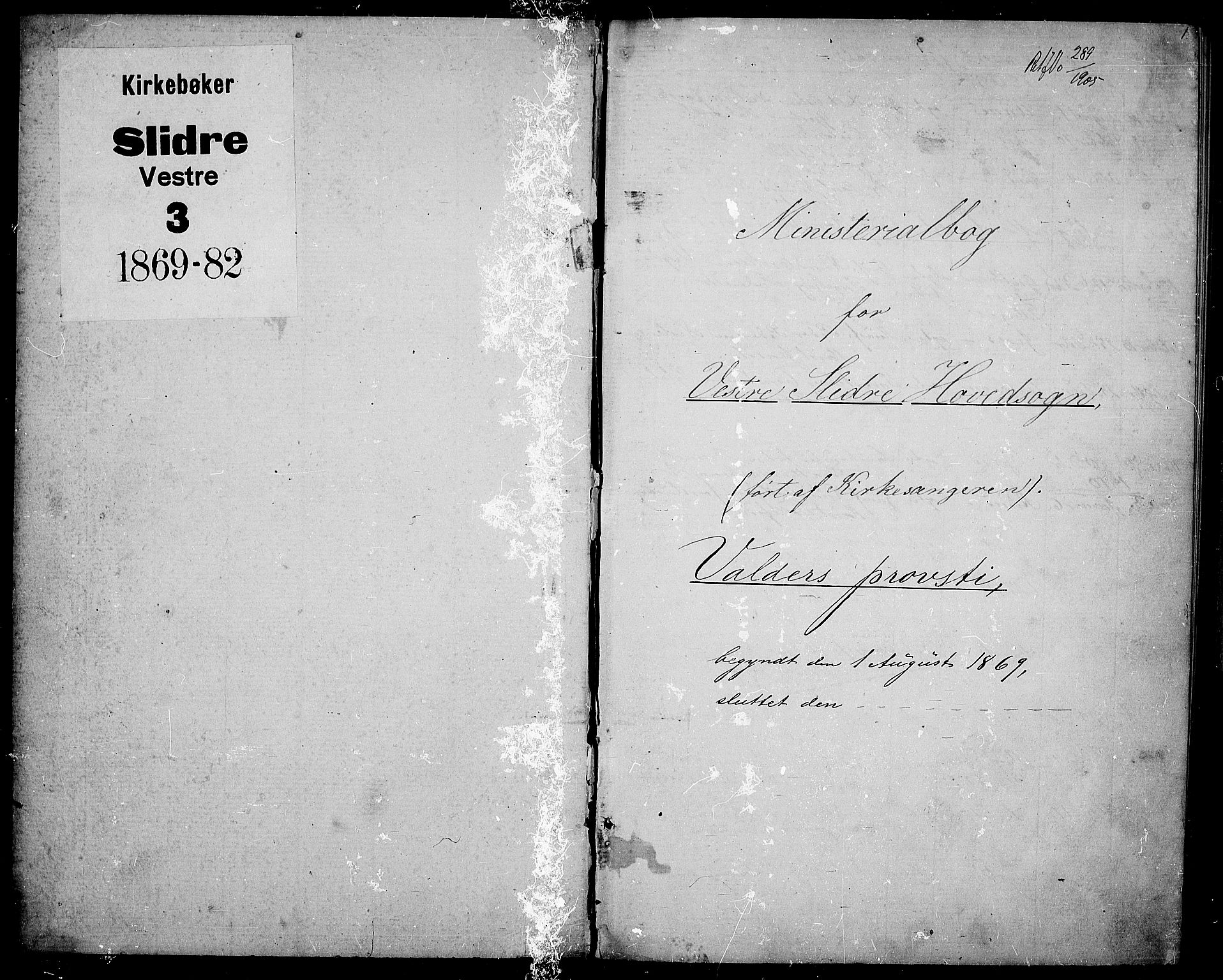 Vestre Slidre prestekontor, SAH/PREST-136/H/Ha/Hab/L0001: Parish register (copy) no. 1, 1869-1882, p. 1