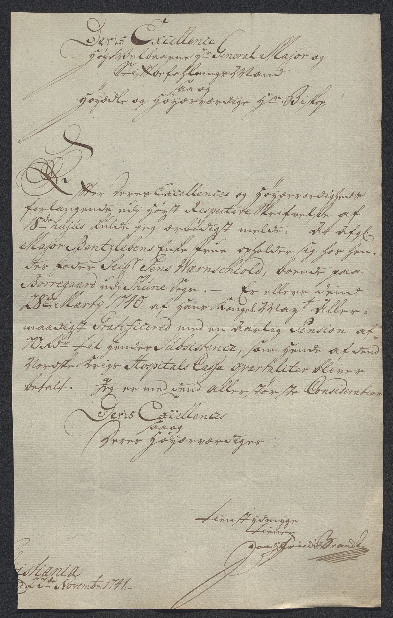 Kristiania tukthus, AV/SAO-A-10644/A/Ad/Adc/L0001: Innkomne skriv, 1740-1789, p. 4