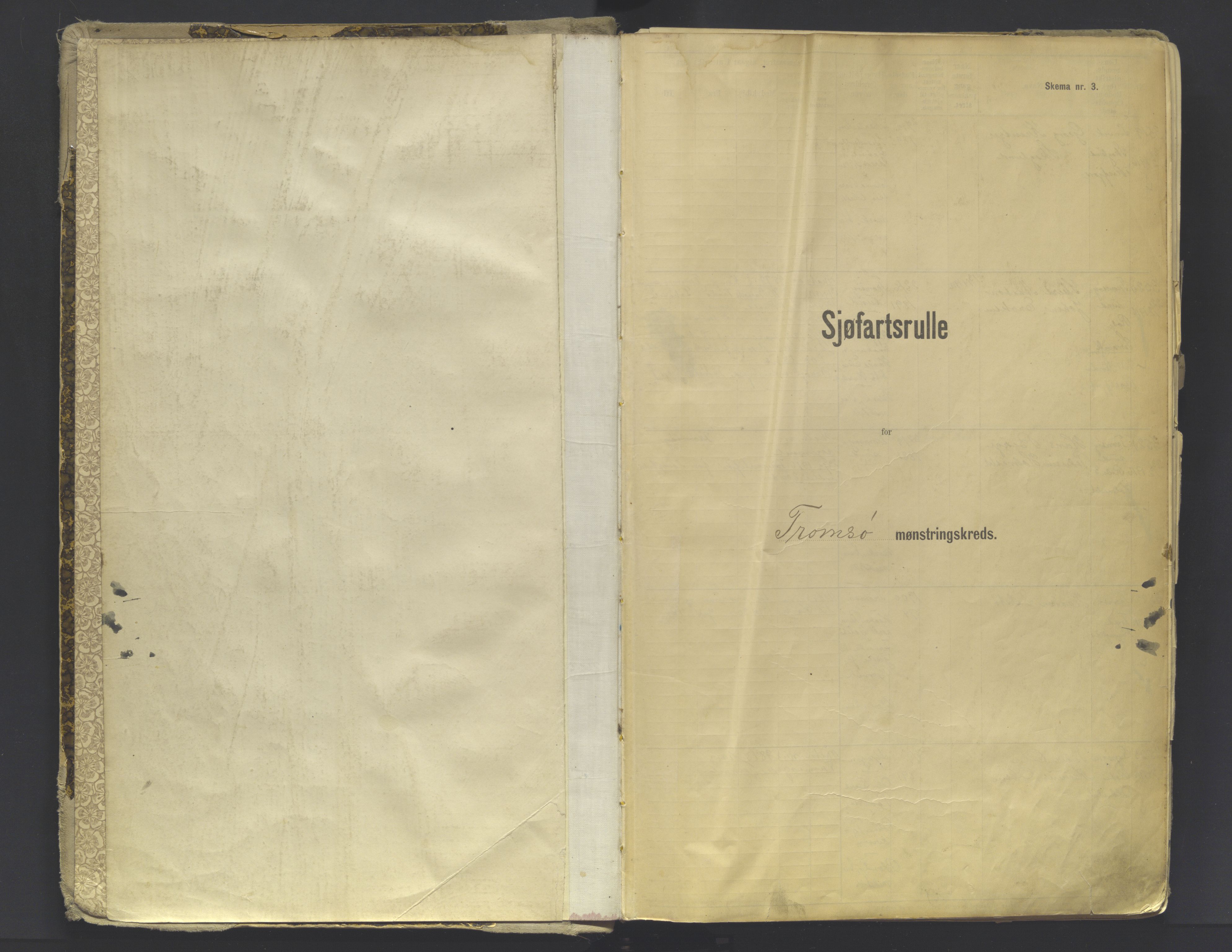 Tromsø sjømannskontor/innrullerings-/mønstringsdistrikt, AV/SATØ-S-0243/F/Fb/L0010: Annotasjonsrulle. Defekt: løs innbinding. Nr. 3519-4972, 1916-1920