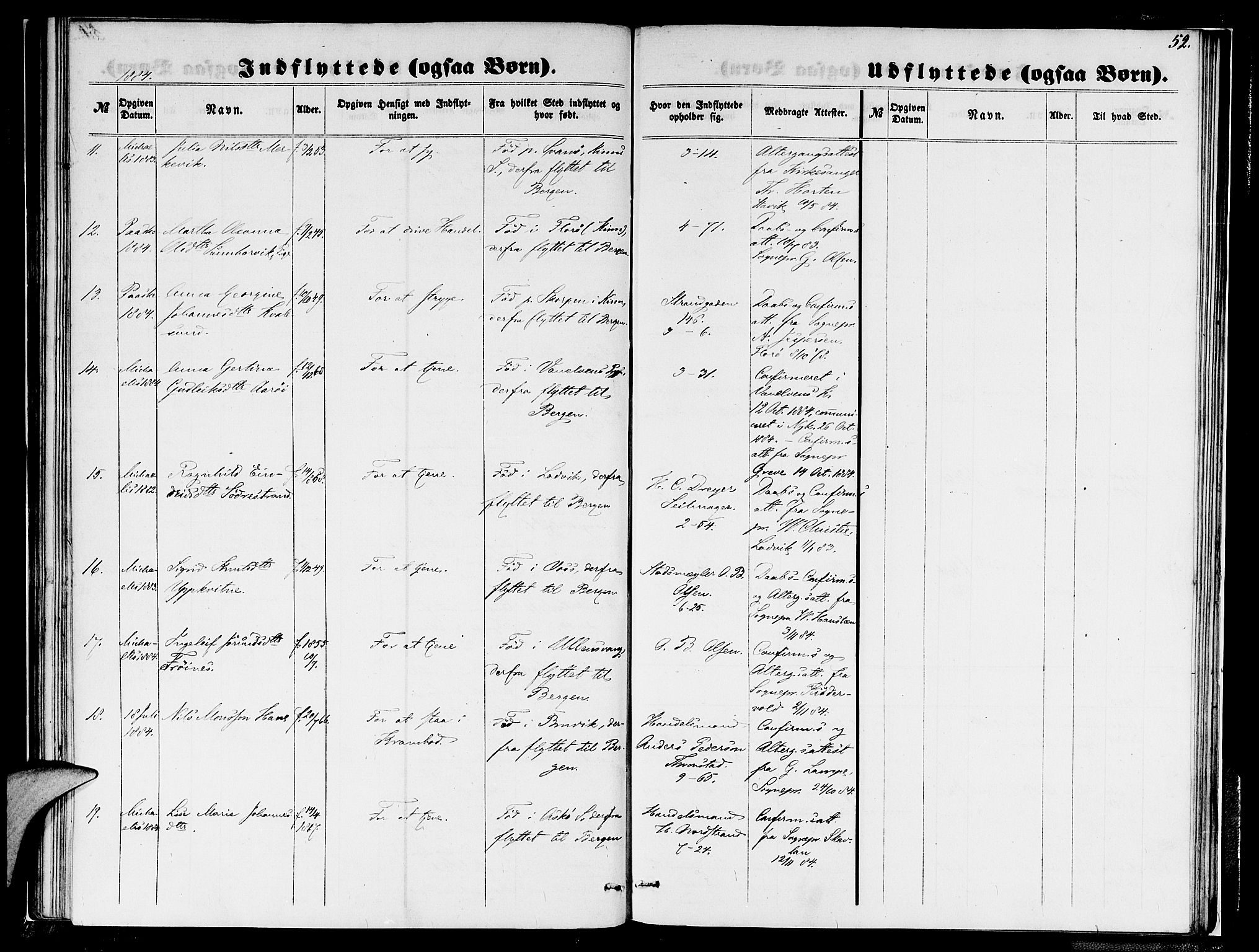 Nykirken Sokneprestembete, SAB/A-77101/H/Hab: Parish register (copy) no. F 2, 1859-1886, p. 53