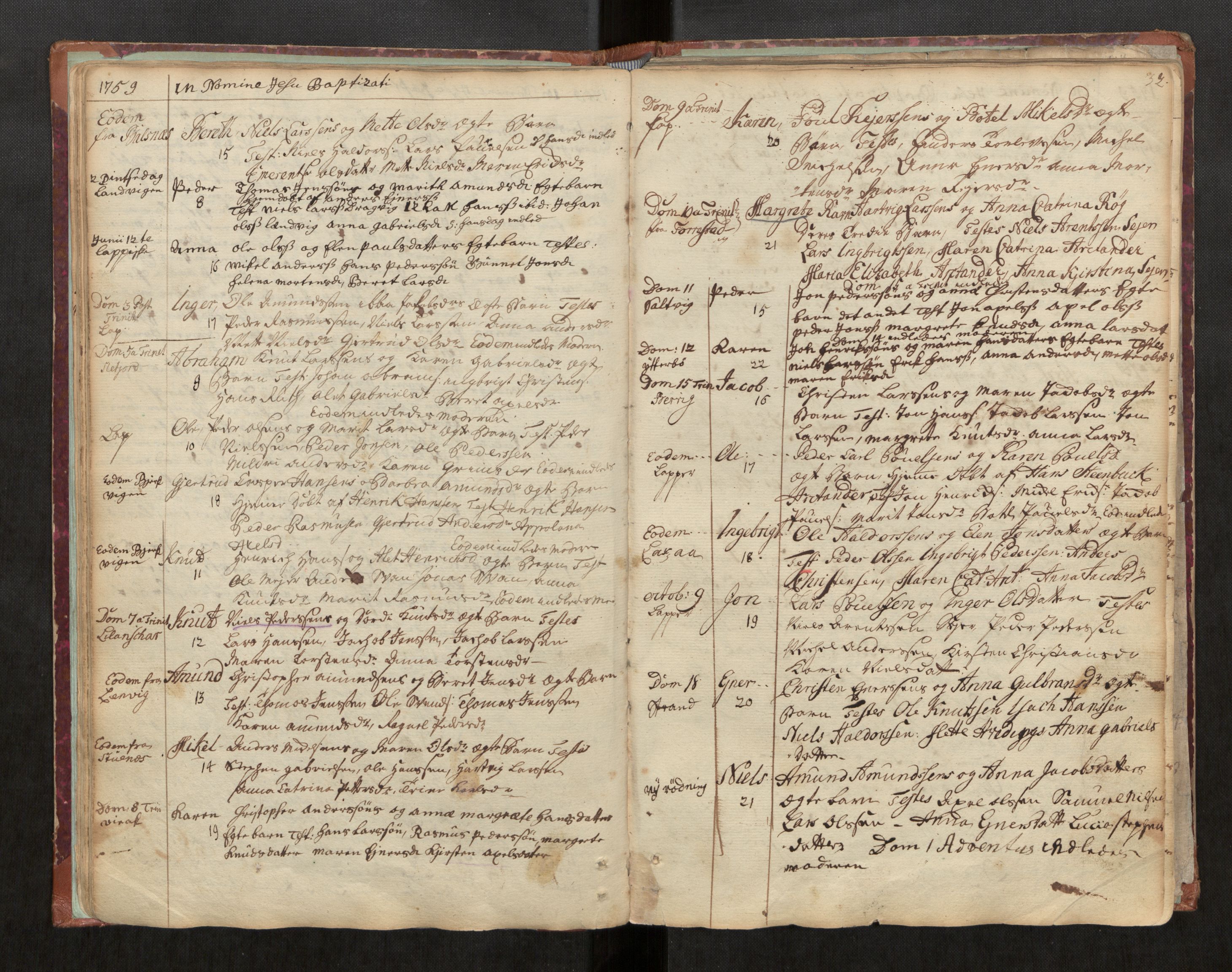Ministerialprotokoller, klokkerbøker og fødselsregistre - Nordland, SAT/A-1459/863/L0891: Parish register (official) no. 863A03, 1748-1764, p. 32