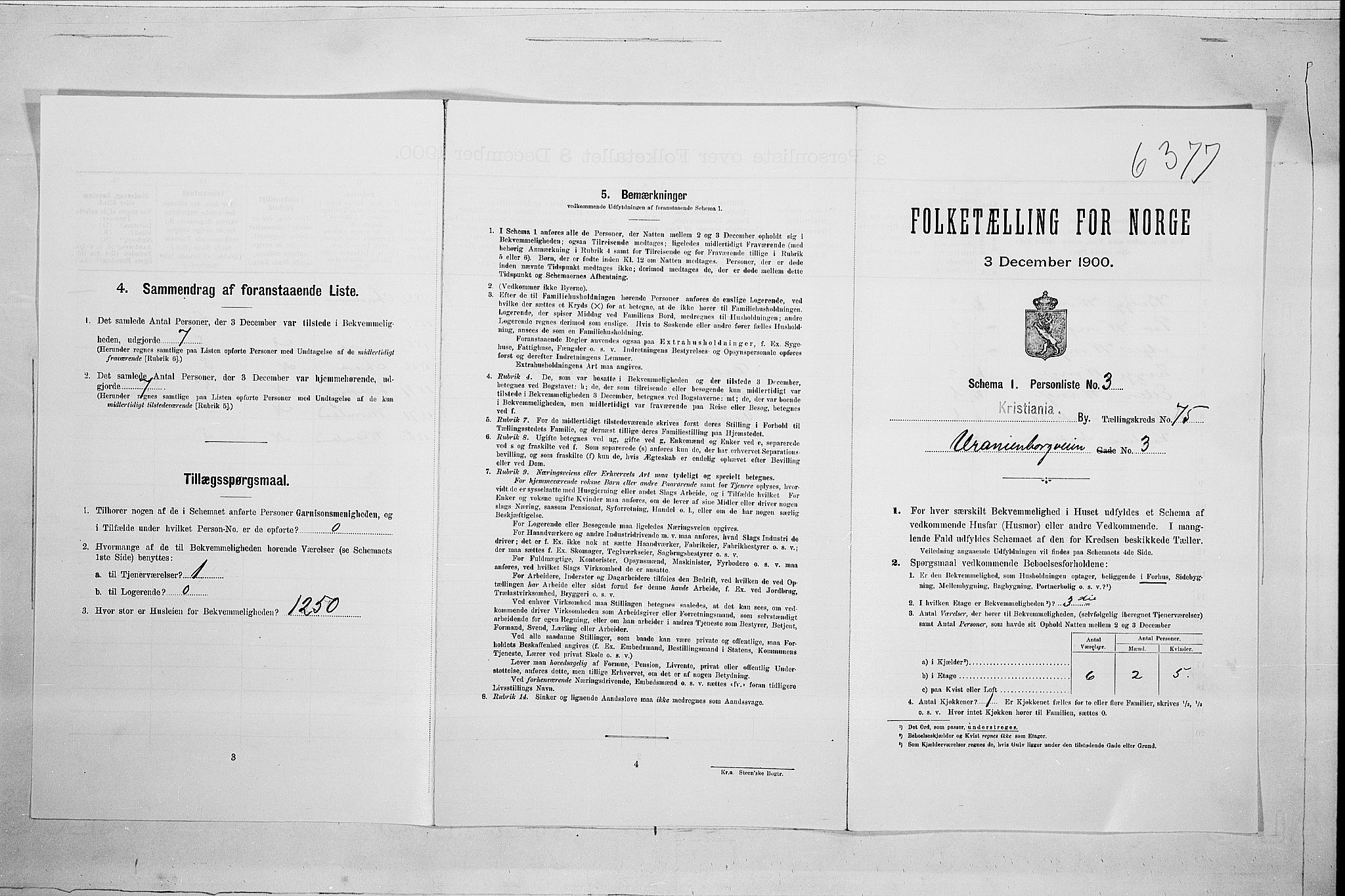 SAO, 1900 census for Kristiania, 1900, p. 108145