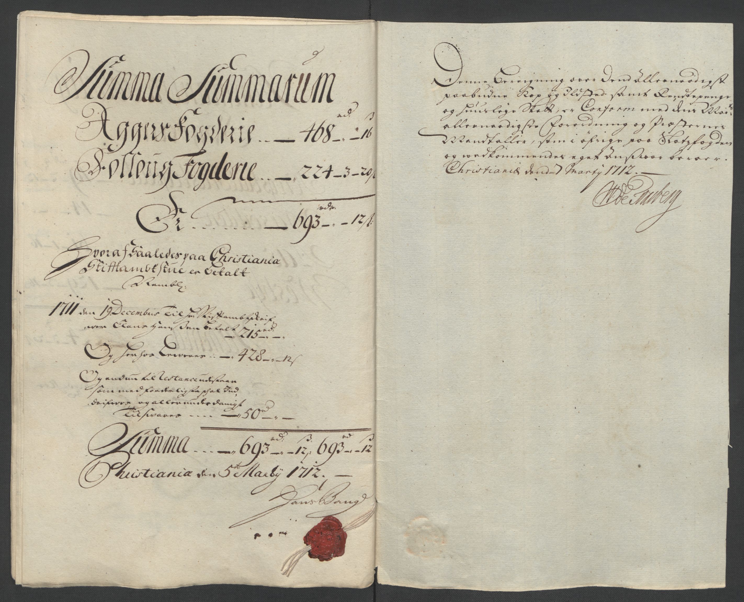 Rentekammeret inntil 1814, Reviderte regnskaper, Fogderegnskap, AV/RA-EA-4092/R10/L0448: Fogderegnskap Aker og Follo, 1710-1711, p. 302