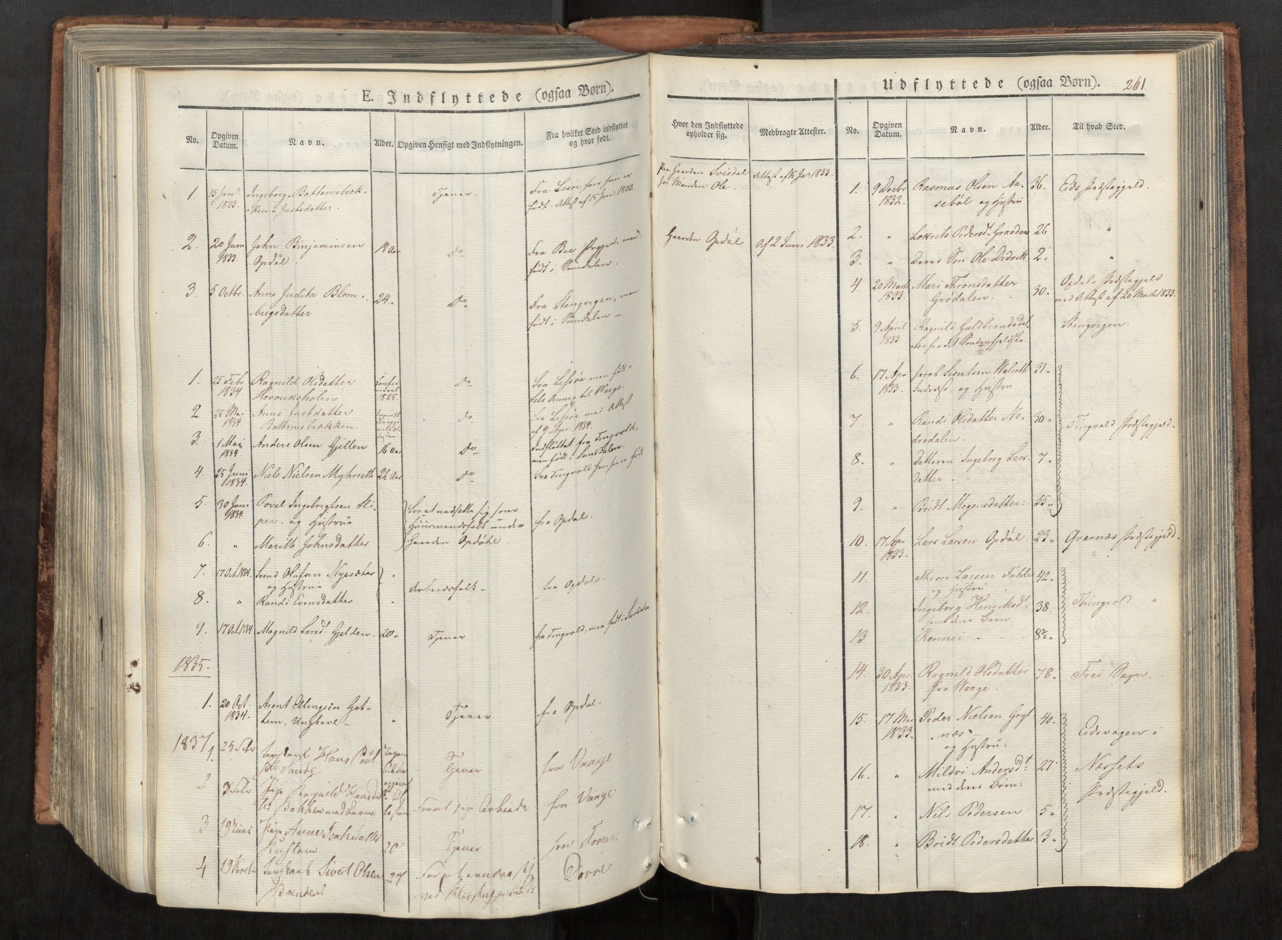 Ministerialprotokoller, klokkerbøker og fødselsregistre - Møre og Romsdal, SAT/A-1454/590/L1012: Parish register (official) no. 590A04, 1832-1846, p. 261