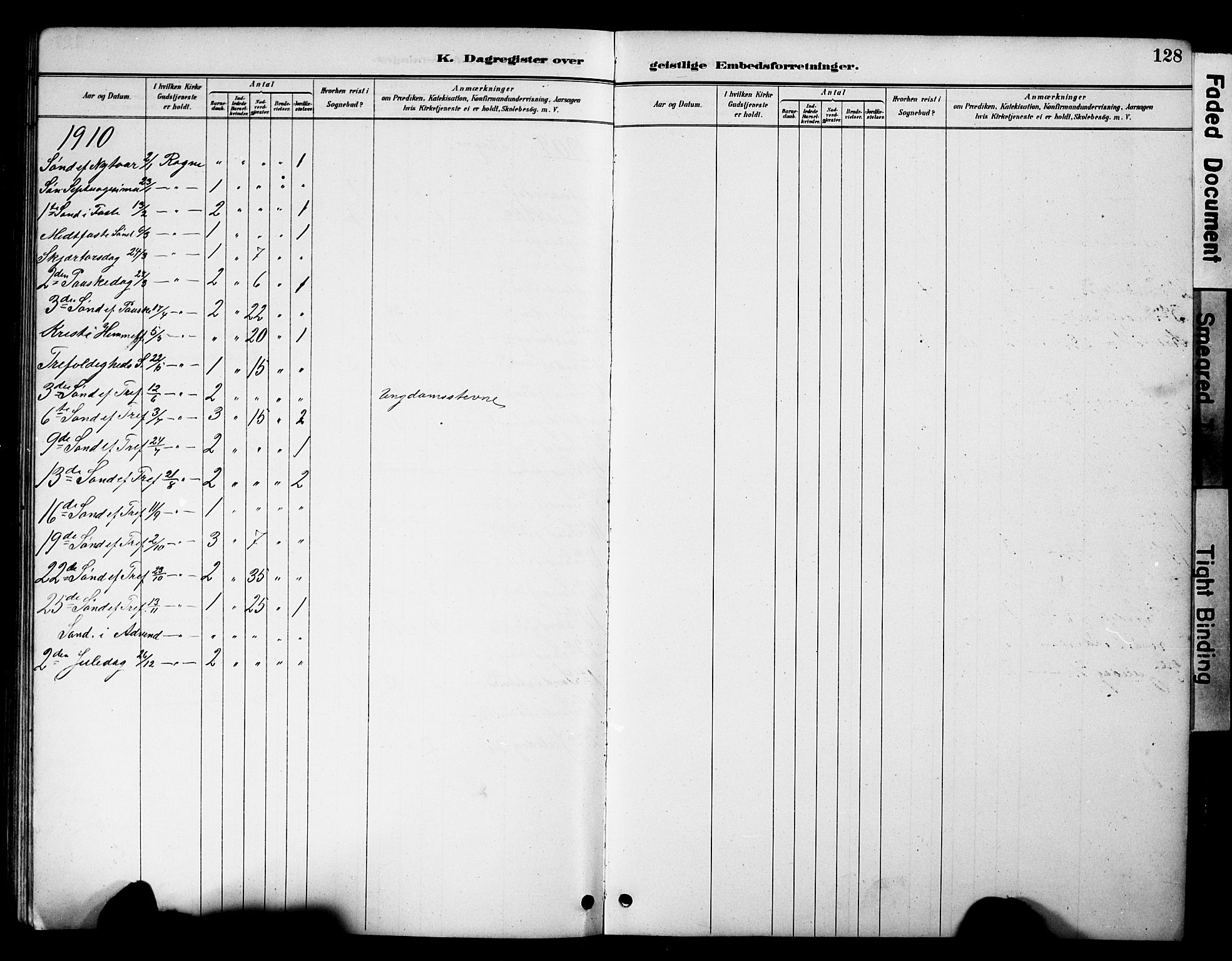 Øystre Slidre prestekontor, SAH/PREST-138/H/Ha/Hab/L0005: Parish register (copy) no. 5, 1887-1910, p. 128