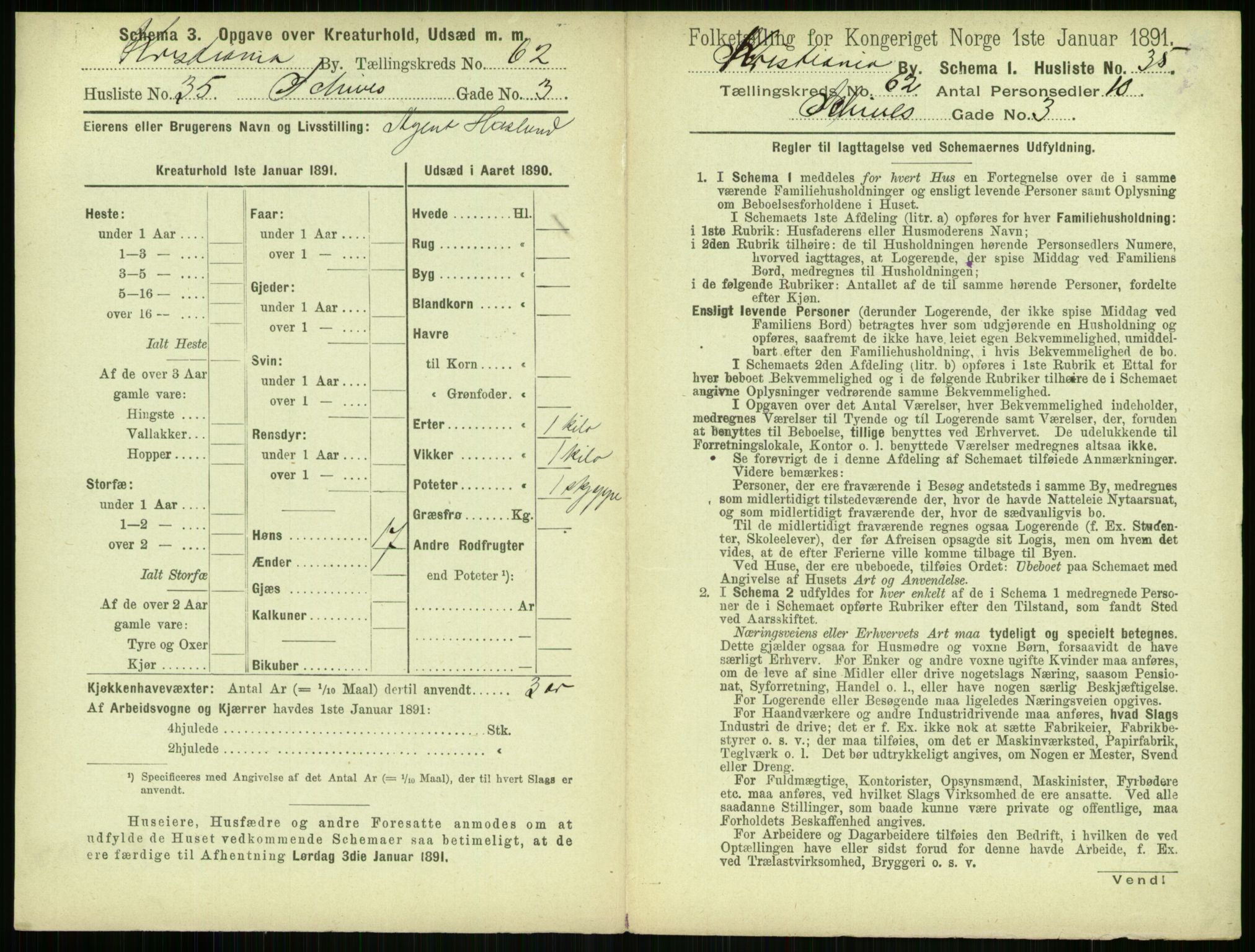 RA, 1891 census for 0301 Kristiania, 1891, p. 33058