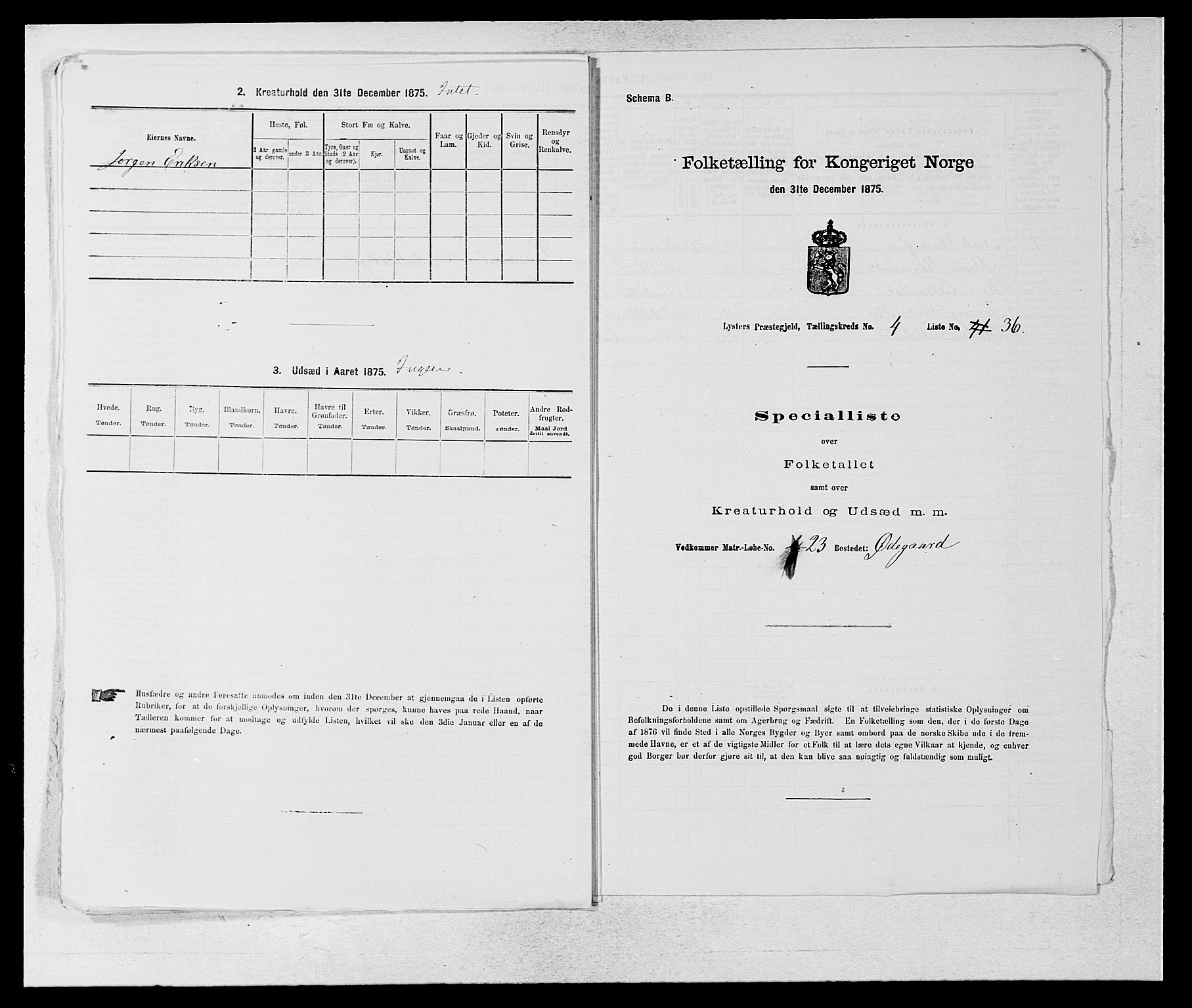 SAB, 1875 census for 1426P Luster, 1875, p. 770