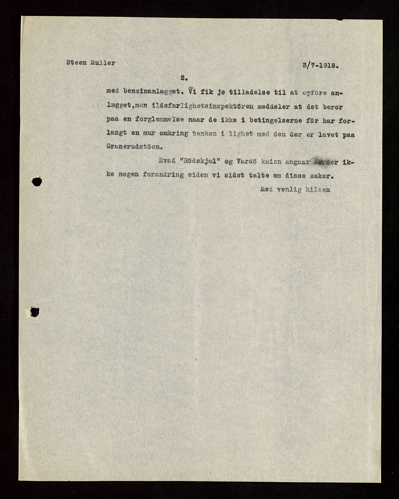 Pa 1521 - A/S Norske Shell, AV/SAST-A-101915/E/Ea/Eaa/L0003: Sjefskorrespondanse, 1918, p. 258