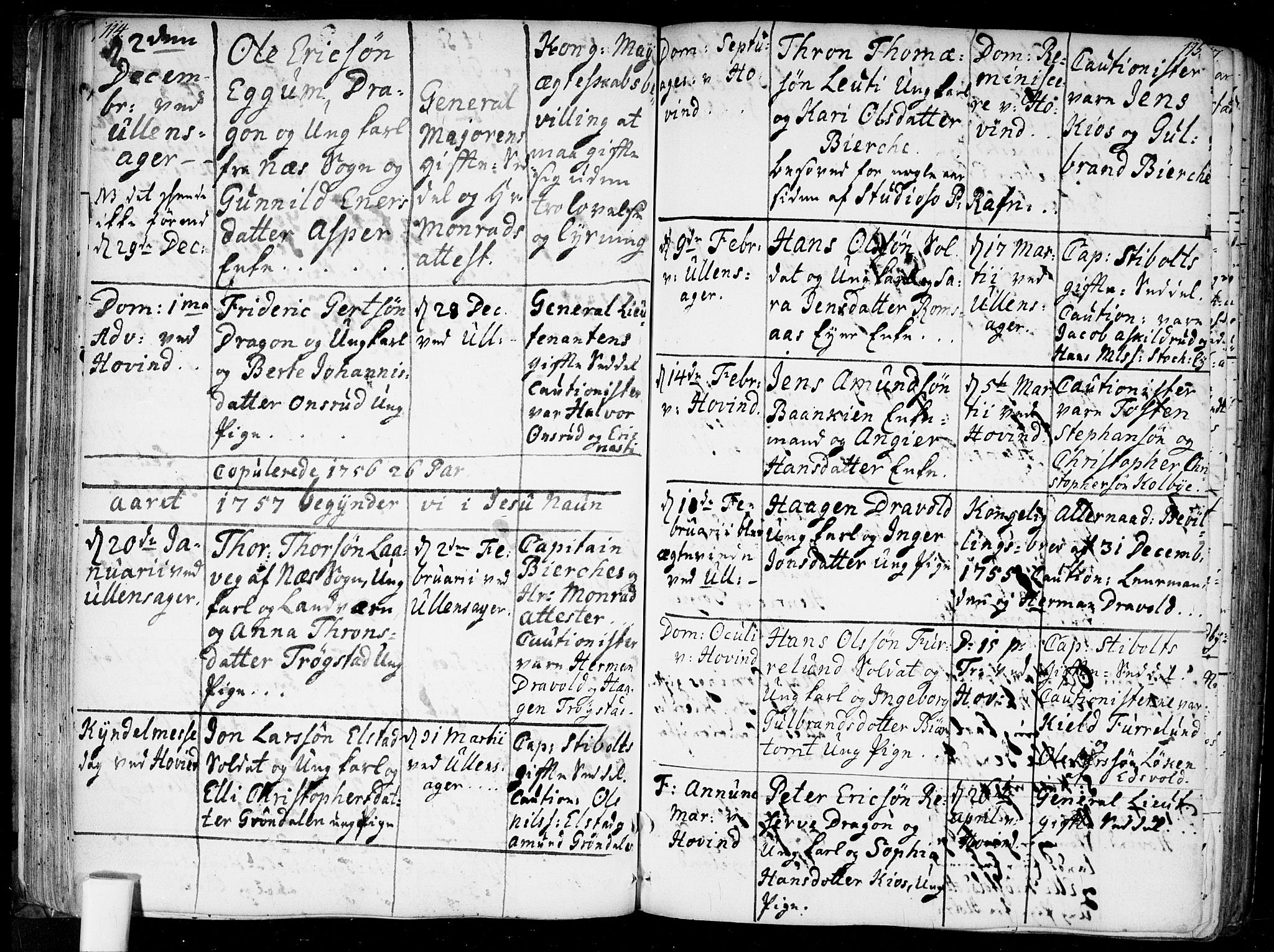 Ullensaker prestekontor Kirkebøker, AV/SAO-A-10236a/F/Fa/L0010: Parish register (official) no. I 10, 1733-1776, p. 114-115