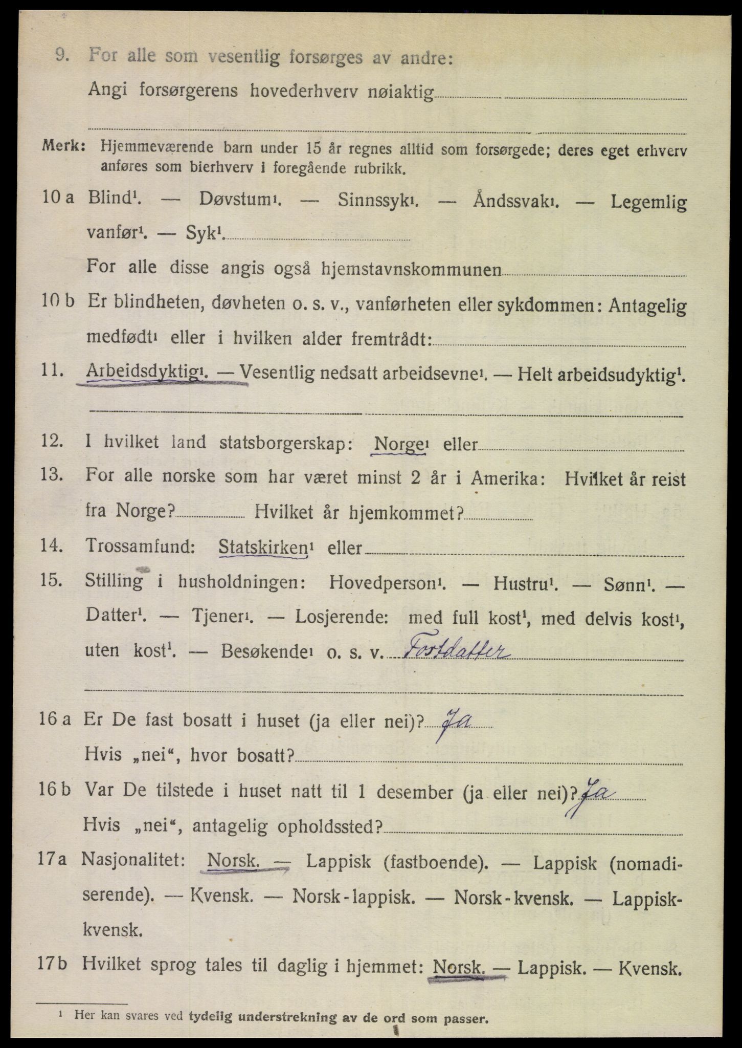 SAT, 1920 census for Leiranger, 1920, p. 2084