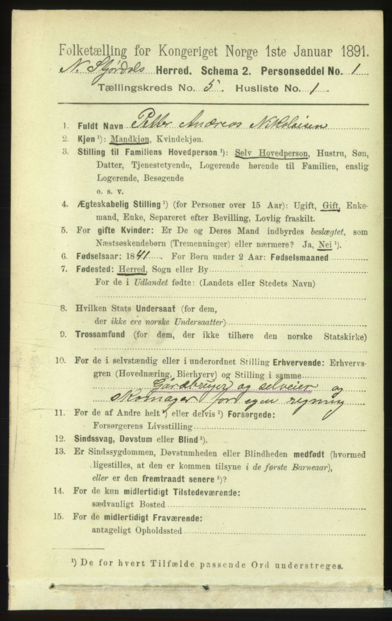 RA, 1891 census for 1714 Nedre Stjørdal, 1891, p. 2030