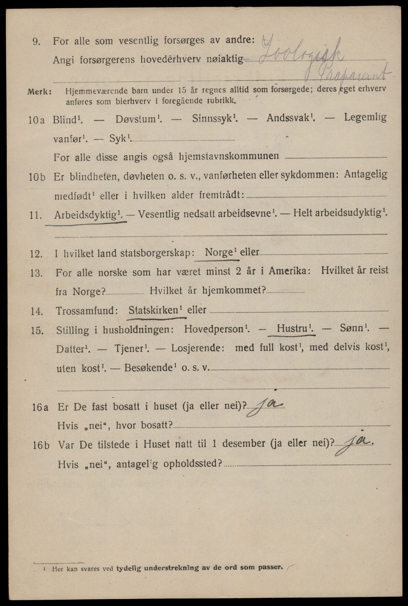 SAT, 1920 census for Trondheim, 1920, p. 97599