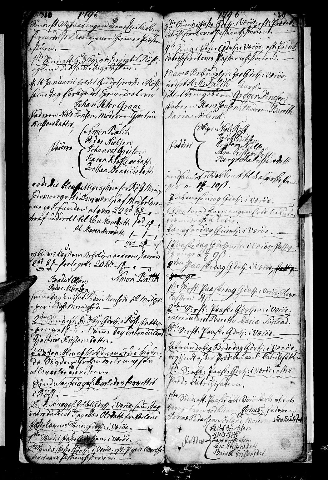 Ministerialprotokoller, klokkerbøker og fødselsregistre - Nordland, AV/SAT-A-1459/807/L0118: Parish register (official) no. 807A01, 1752-1798, p. 310-311