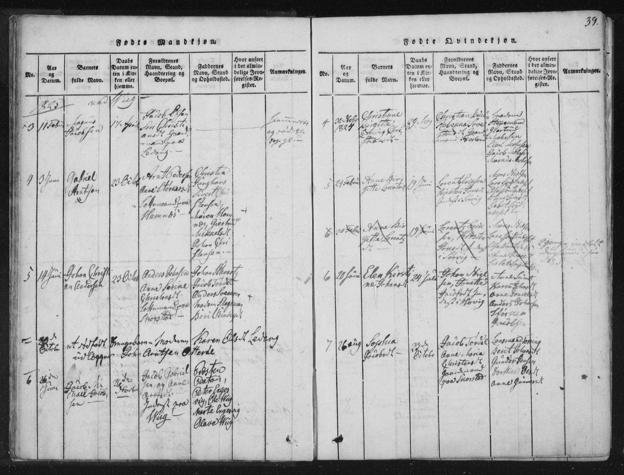 Ministerialprotokoller, klokkerbøker og fødselsregistre - Nord-Trøndelag, SAT/A-1458/773/L0609: Parish register (official) no. 773A03 /2, 1815-1830, p. 39