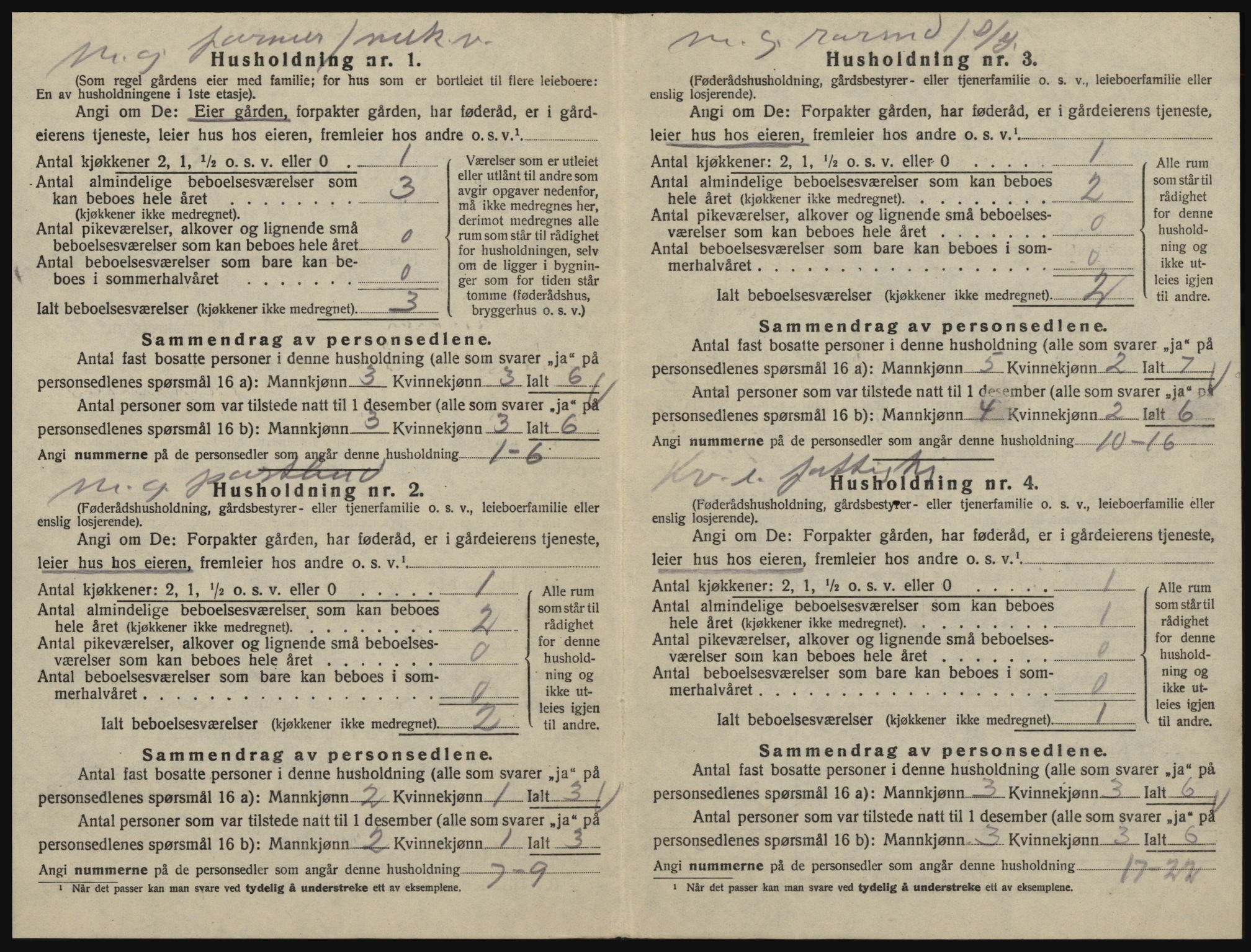 SAO, 1920 census for Glemmen, 1920, p. 1352