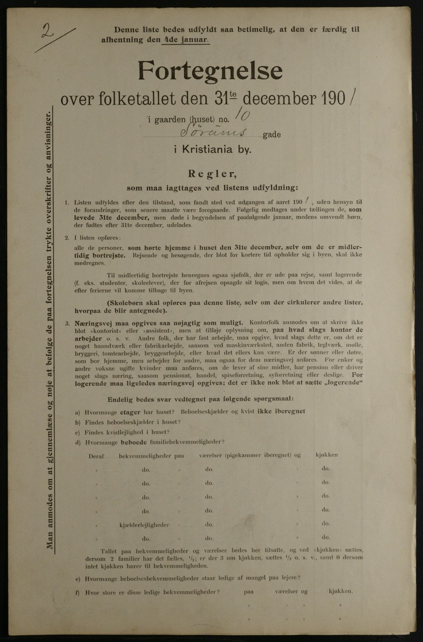 OBA, Municipal Census 1901 for Kristiania, 1901, p. 16461