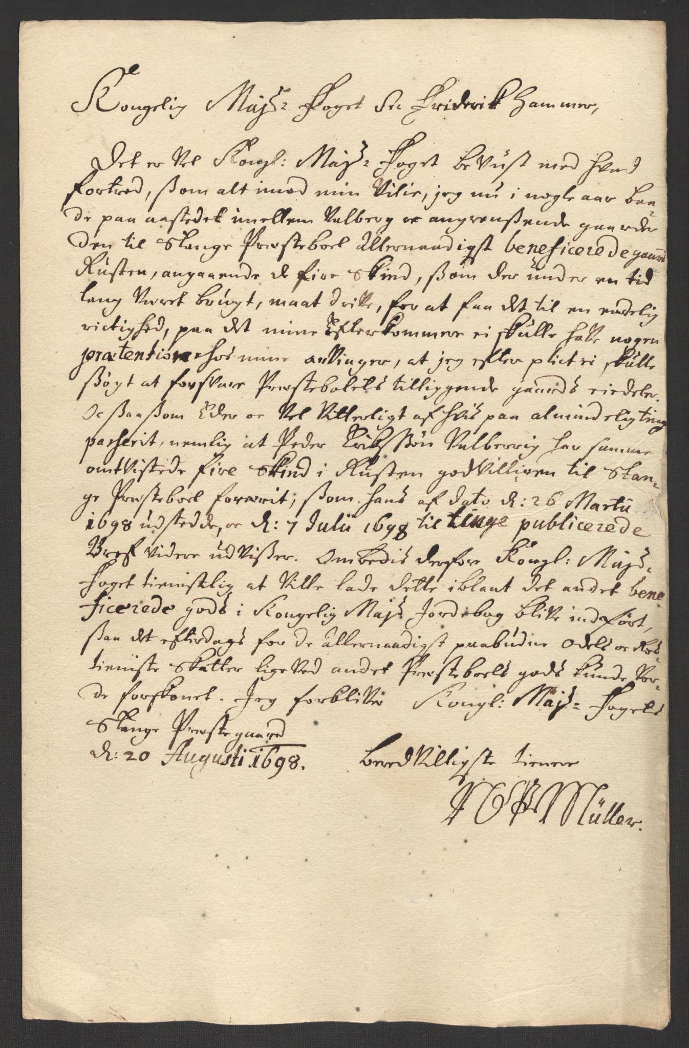 Rentekammeret inntil 1814, Reviderte regnskaper, Fogderegnskap, AV/RA-EA-4092/R16/L1037: Fogderegnskap Hedmark, 1697-1698, p. 460