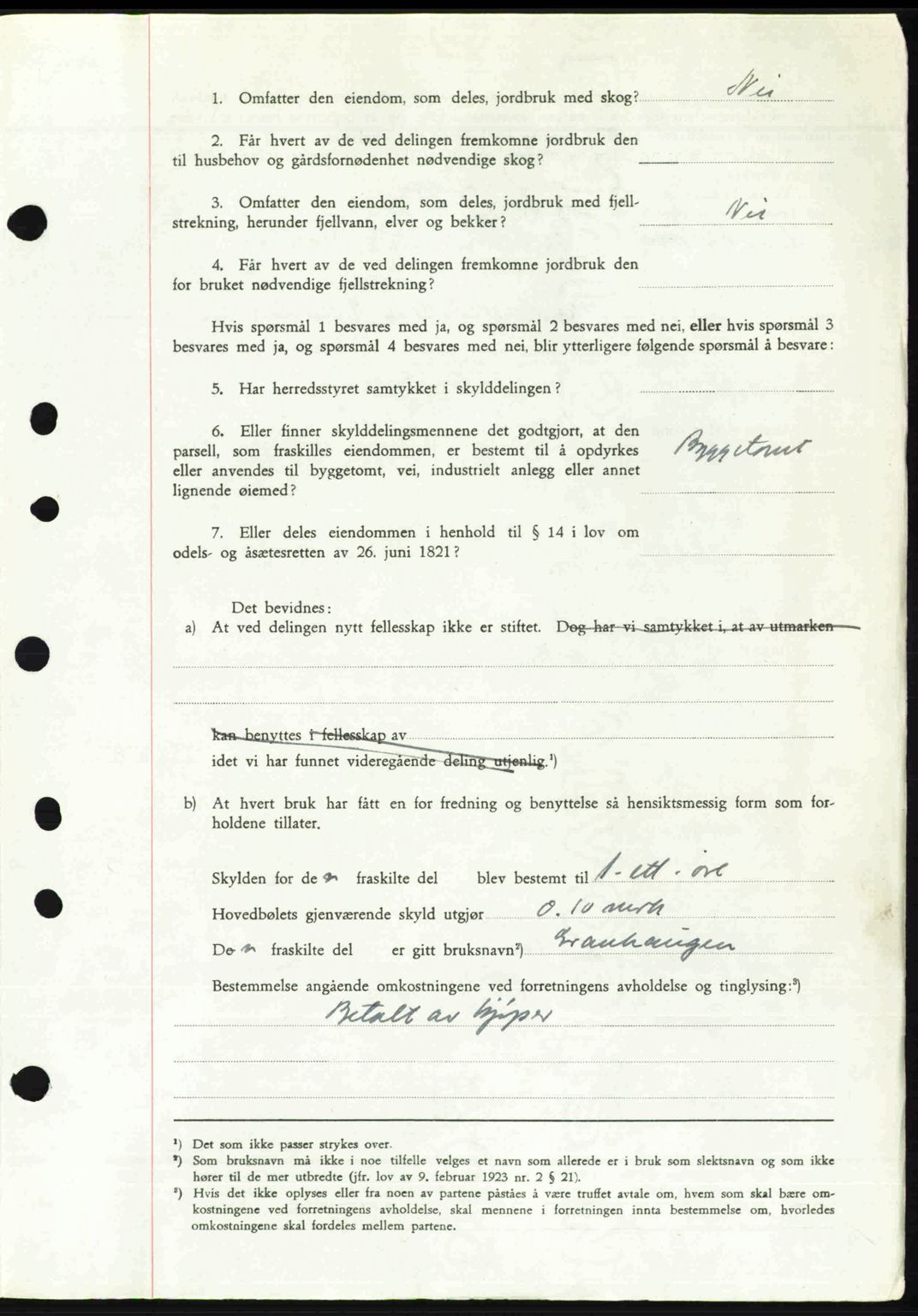 Midhordland sorenskriveri, SAB/A-3001/1/G/Gb/Gbj/L0022: Mortgage book no. A41-43, 1946-1946, Diary no: : 1493/1946