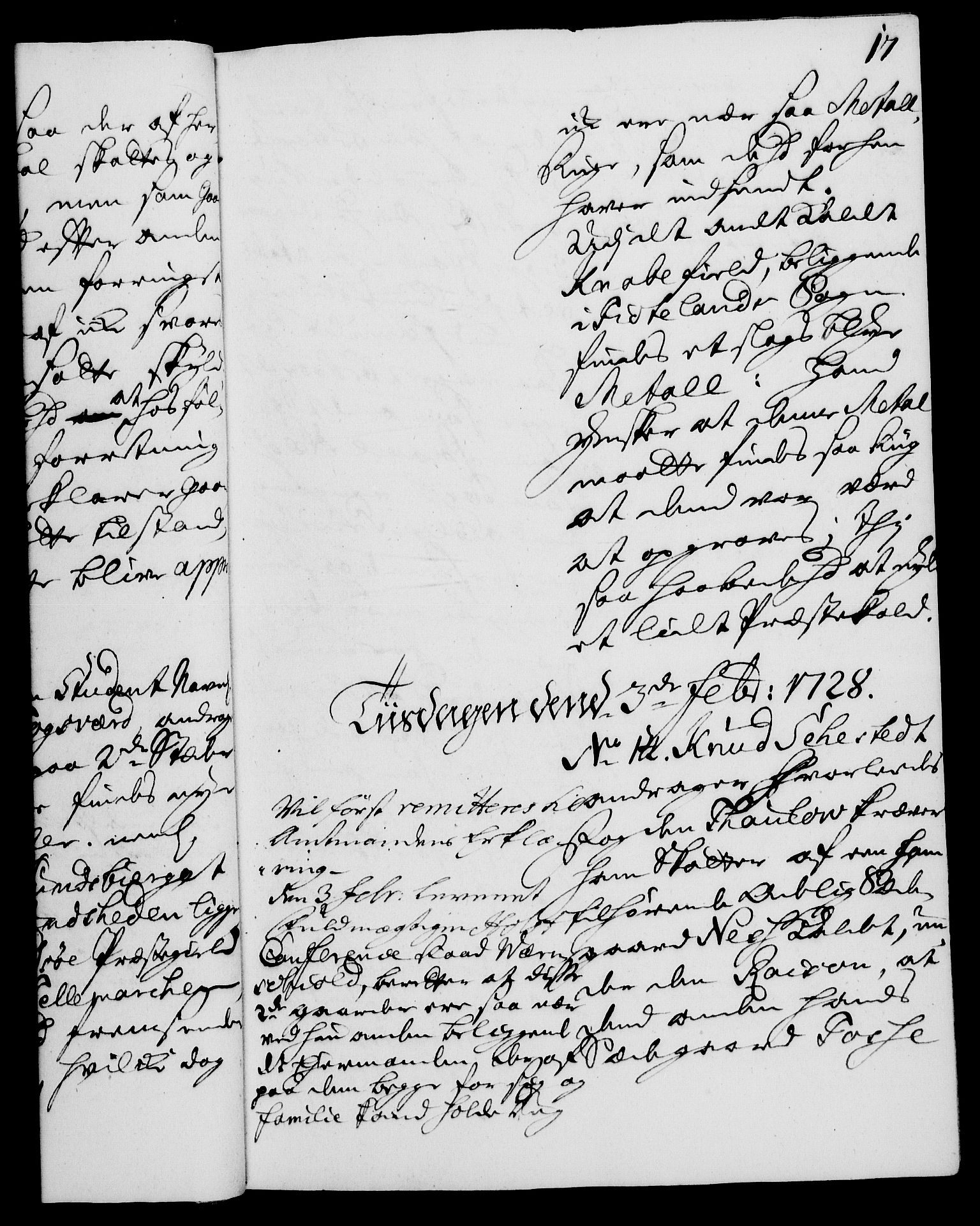 Rentekammeret, Kammerkanselliet, RA/EA-3111/G/Gh/Gha/L0010: Norsk ekstraktmemorialprotokoll (merket RK 53.55), 1728, p. 17