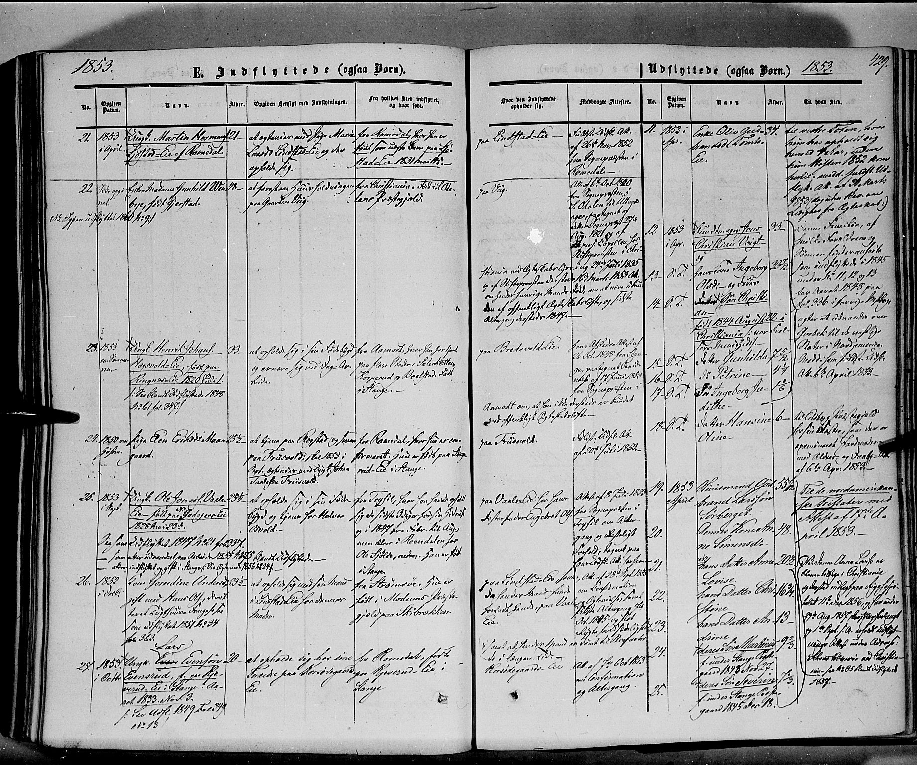 Stange prestekontor, AV/SAH-PREST-002/K/L0012: Parish register (official) no. 12, 1852-1862, p. 429