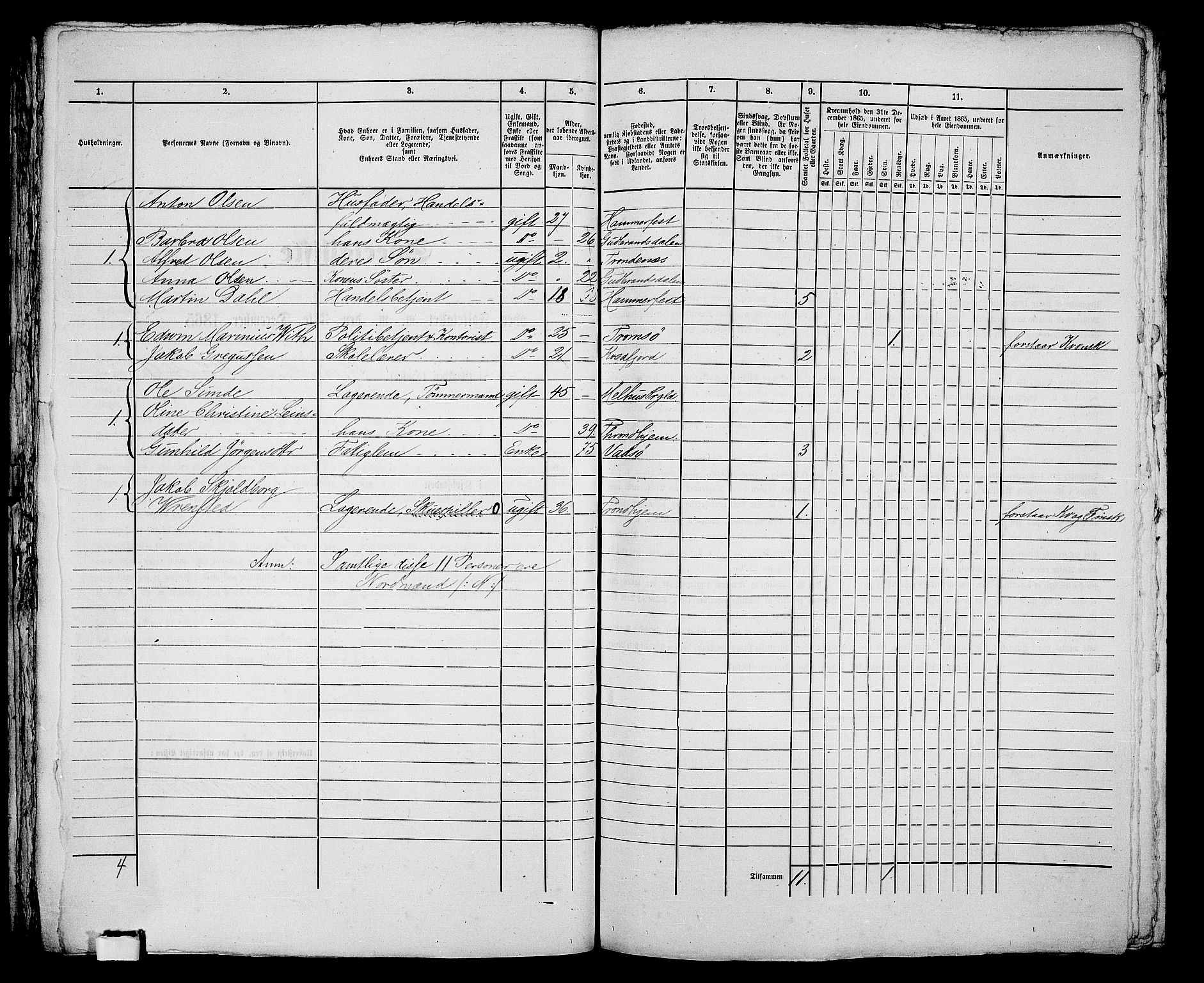 RA, 1865 census for Vadsø/Vadsø, 1865, p. 96