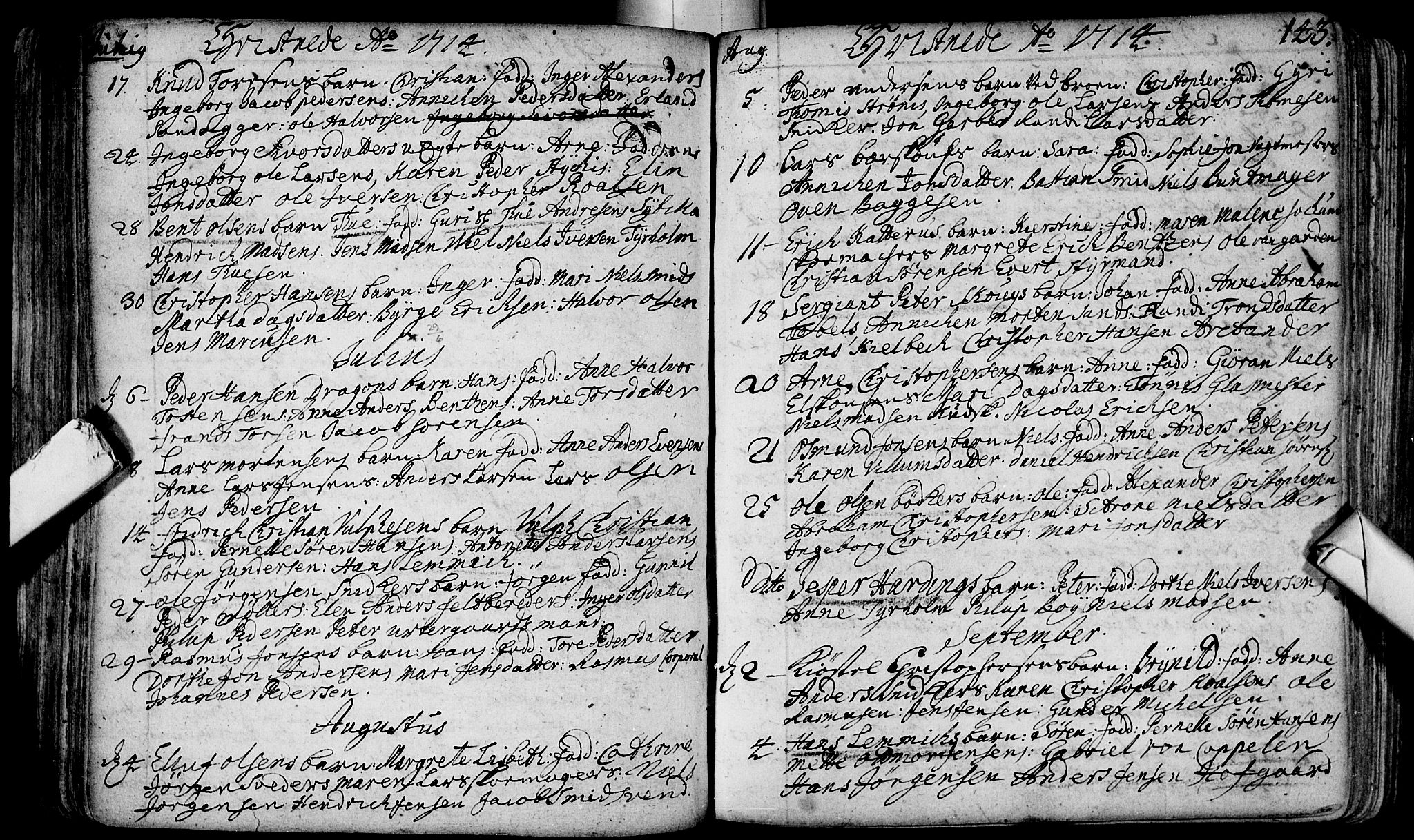 Bragernes kirkebøker, AV/SAKO-A-6/F/Fa/L0003: Parish register (official) no. I 3, 1706-1734, p. 143