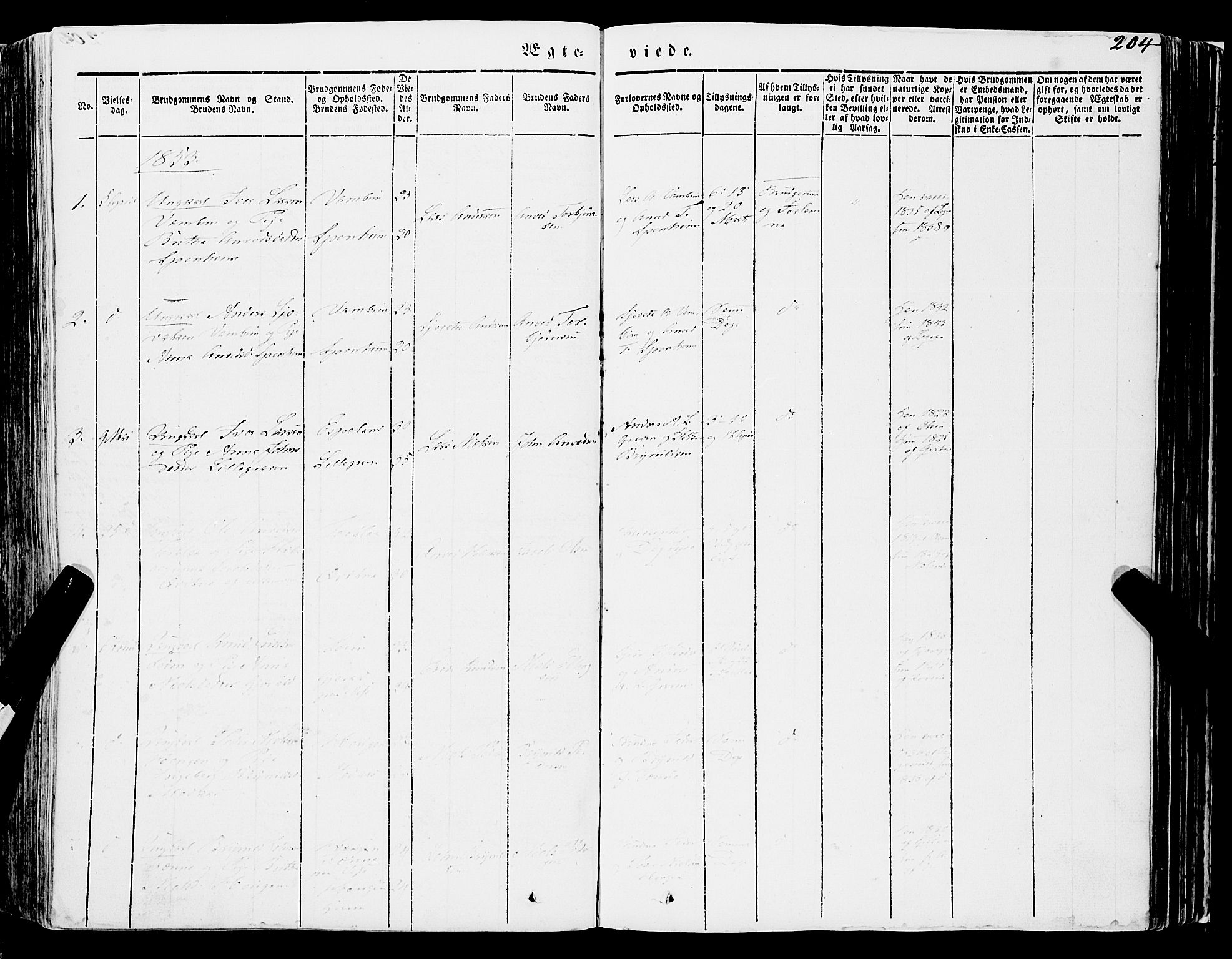 Ulvik sokneprestembete, AV/SAB-A-78801/H/Haa: Parish register (official) no. A 12, 1839-1853, p. 204