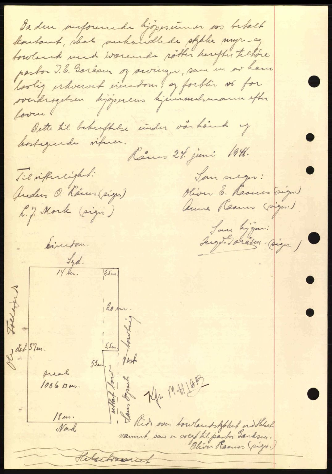 Nordmøre sorenskriveri, AV/SAT-A-4132/1/2/2Ca: Mortgage book no. B88, 1941-1942, Diary no: : 2055/1941