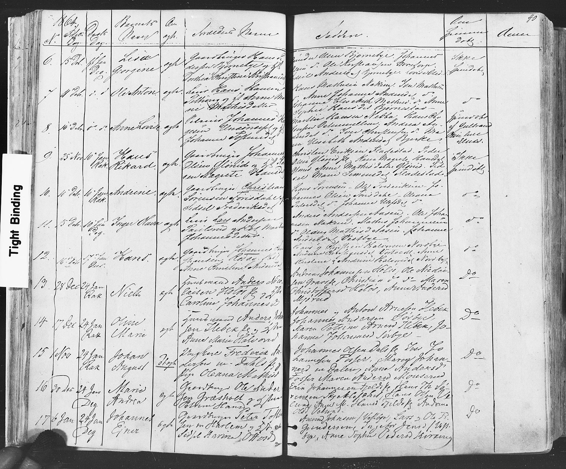 Rakkestad prestekontor Kirkebøker, SAO/A-2008/F/Fa/L0011: Parish register (official) no. I 11, 1862-1877, p. 40