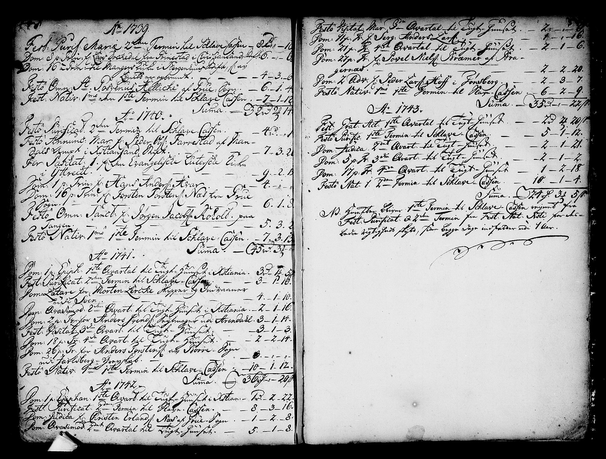 Kongsberg kirkebøker, AV/SAKO-A-22/F/Fa/L0002: Parish register (official) no. I 2, 1721-1743, p. 548-549