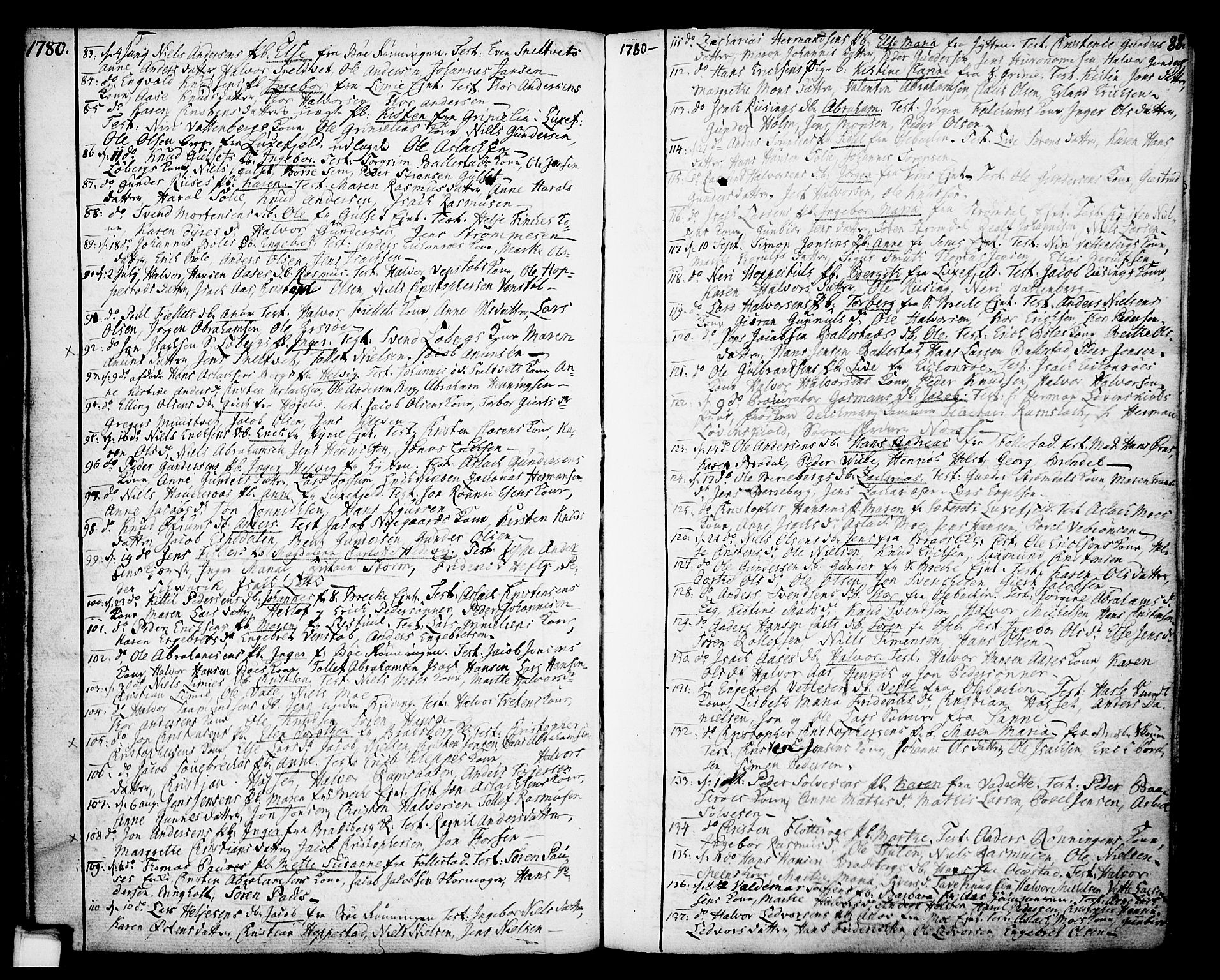 Gjerpen kirkebøker, SAKO/A-265/F/Fa/L0002: Parish register (official) no. I 2, 1747-1795, p. 88