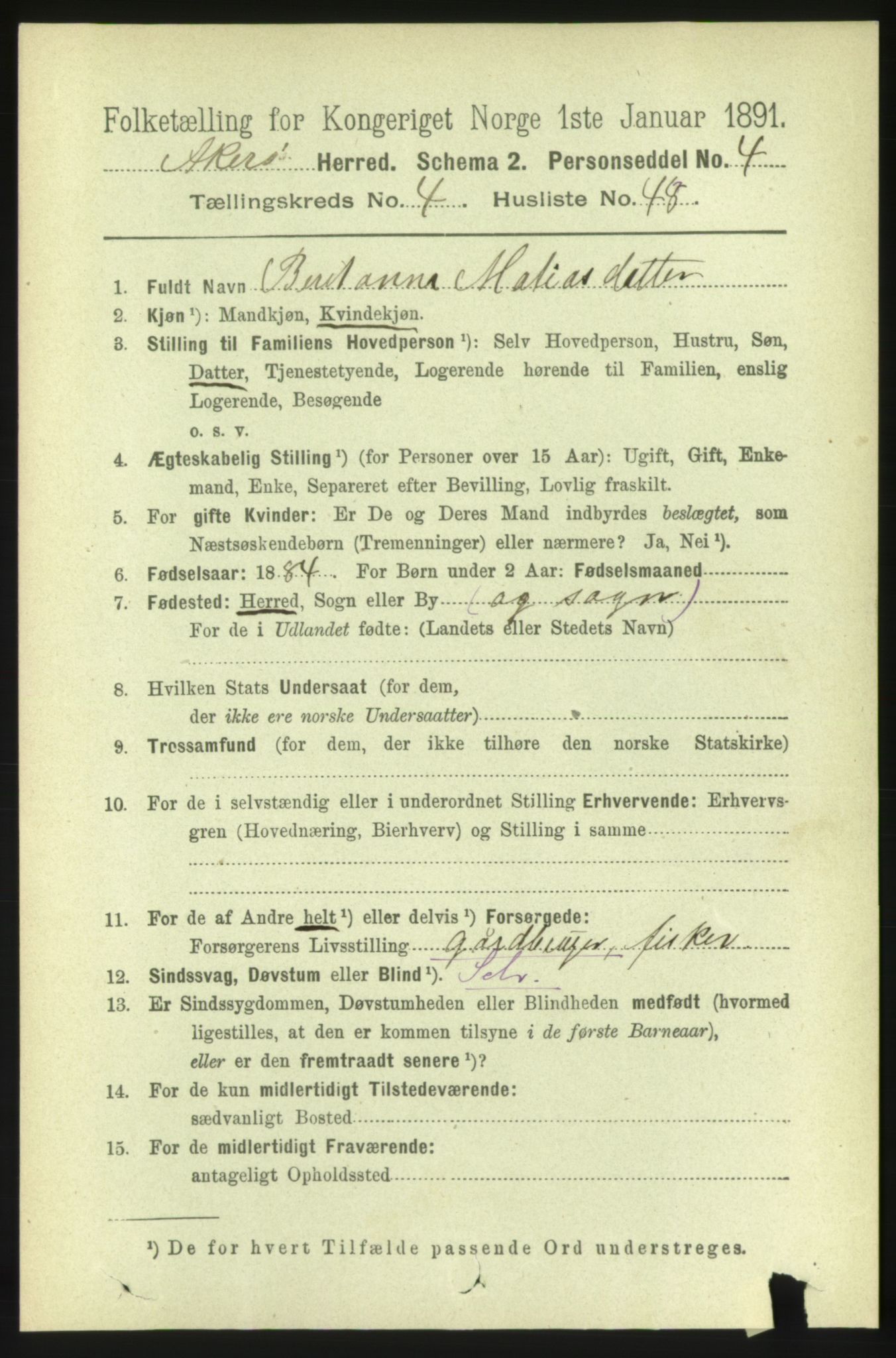 RA, 1891 census for 1545 Aukra, 1891, p. 1927