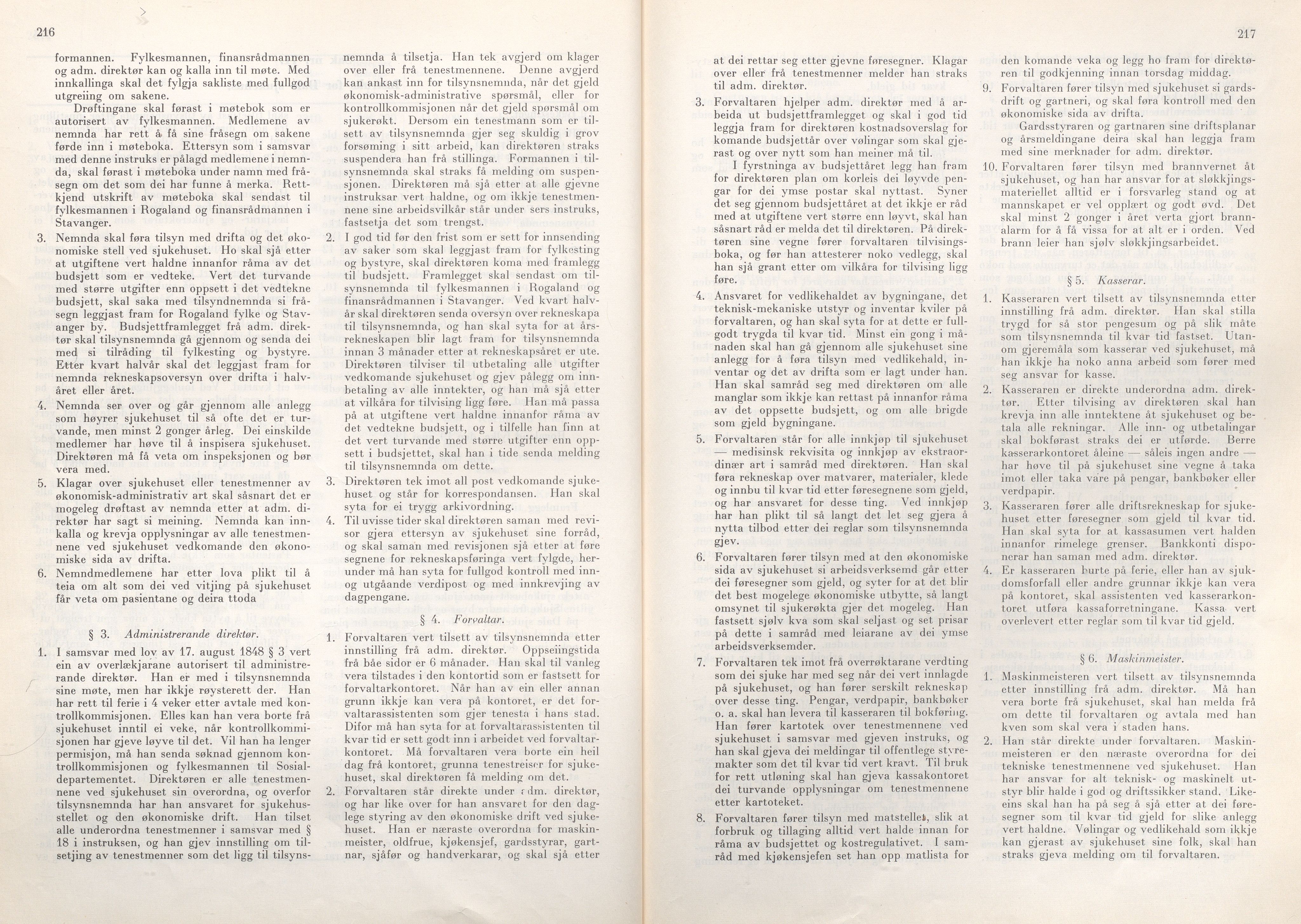 Rogaland fylkeskommune - Fylkesrådmannen , IKAR/A-900/A/Aa/Aaa/L0071: Møtebok , 1952, p. 216-217