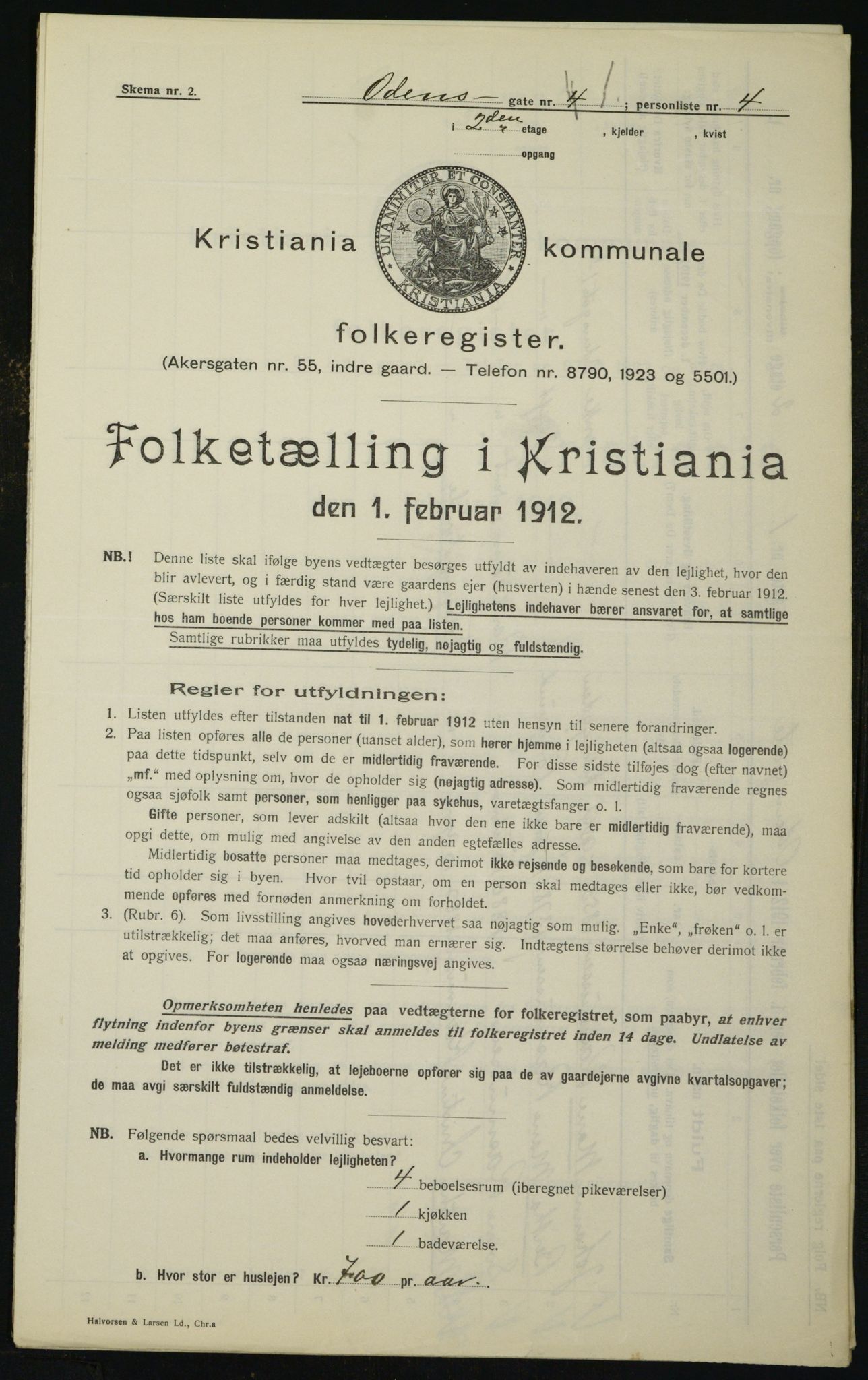 OBA, Municipal Census 1912 for Kristiania, 1912, p. 75182