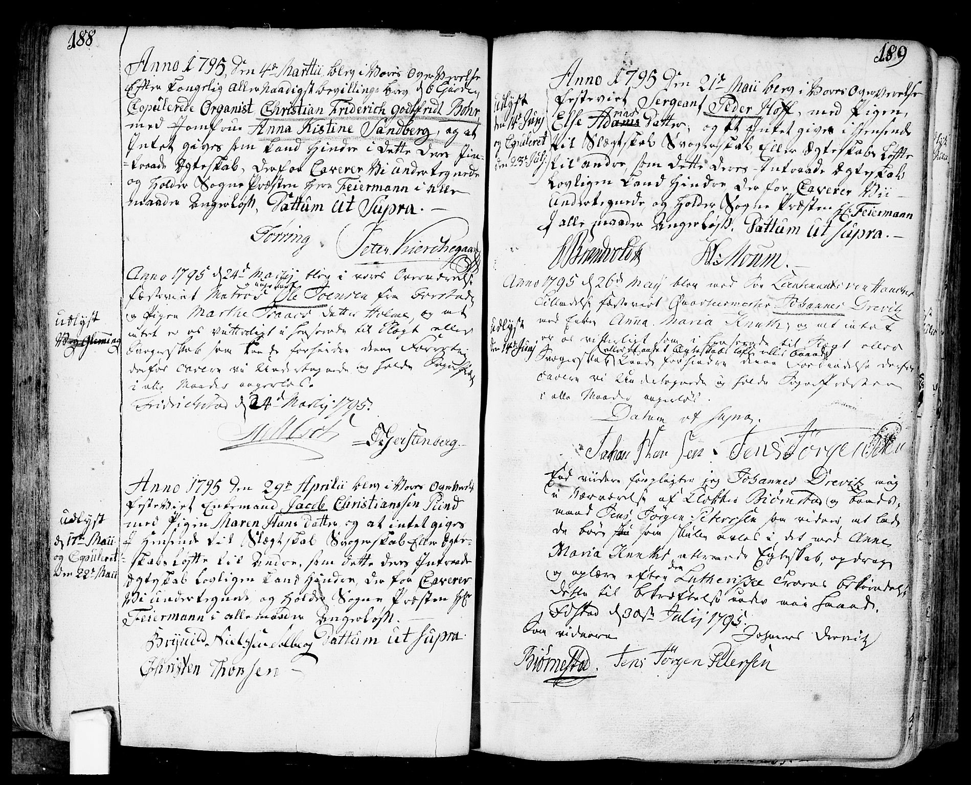 Fredrikstad prestekontor Kirkebøker, AV/SAO-A-11082/F/Fa/L0002: Parish register (official) no. 2, 1750-1804, p. 188-189