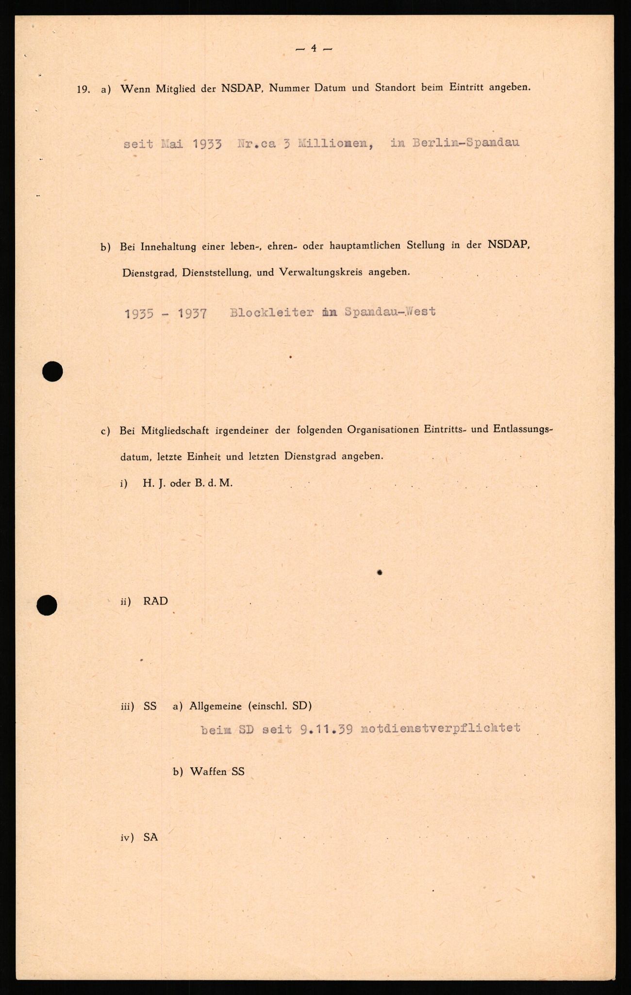 Forsvaret, Forsvarets overkommando II, AV/RA-RAFA-3915/D/Db/L0018: CI Questionaires. Tyske okkupasjonsstyrker i Norge. Tyskere., 1945-1946, p. 517