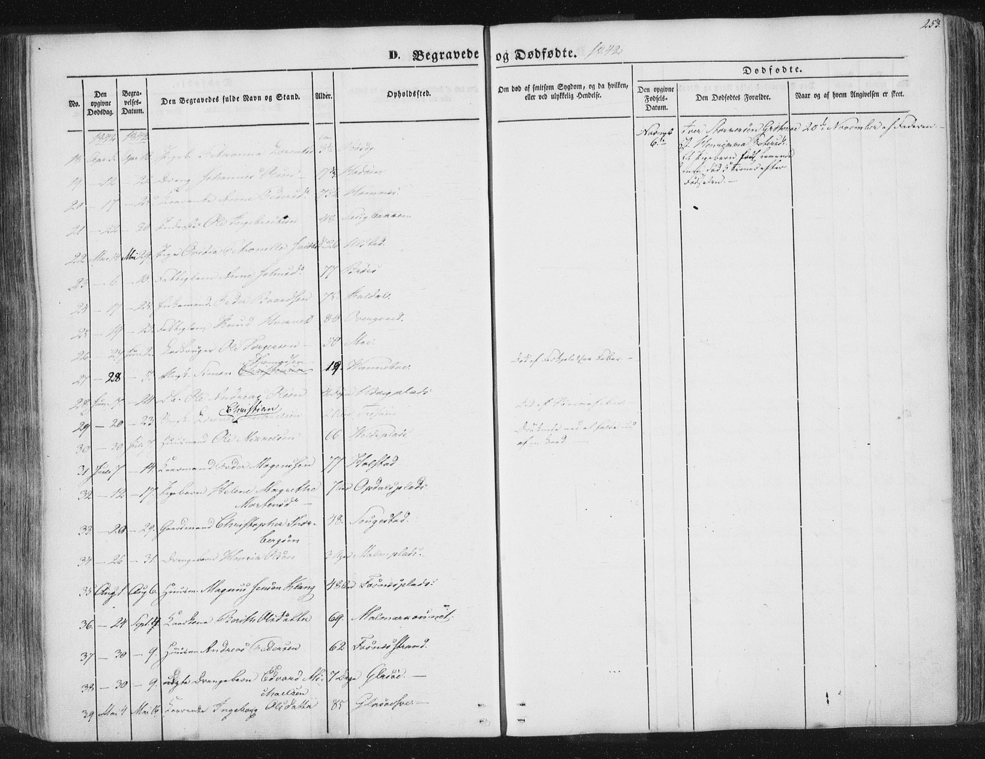 Ministerialprotokoller, klokkerbøker og fødselsregistre - Nord-Trøndelag, AV/SAT-A-1458/741/L0392: Parish register (official) no. 741A06, 1836-1848, p. 253