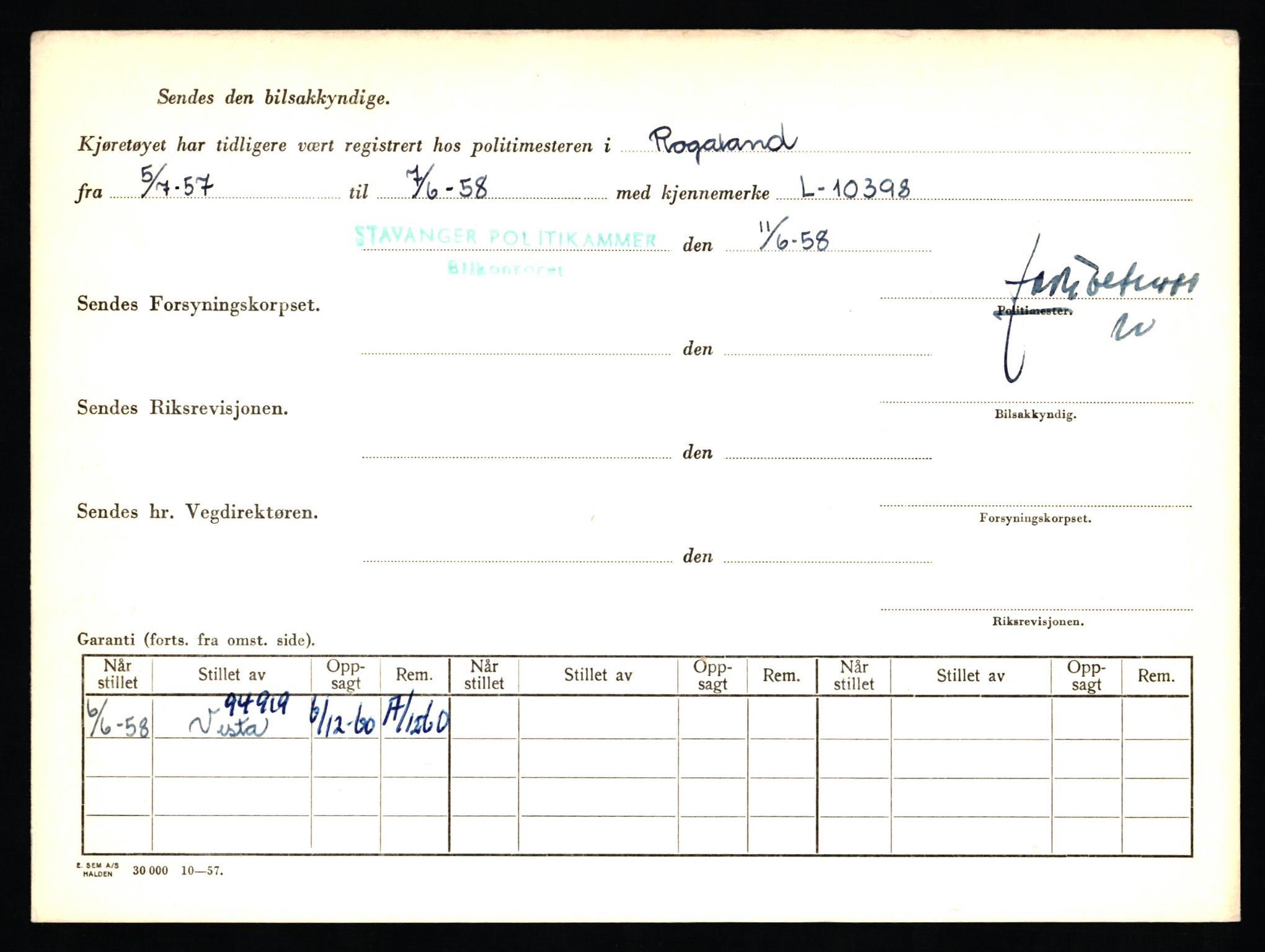 Stavanger trafikkstasjon, AV/SAST-A-101942/0/F/L0014: L-5080 - L-5499, 1930-1971, p. 1176