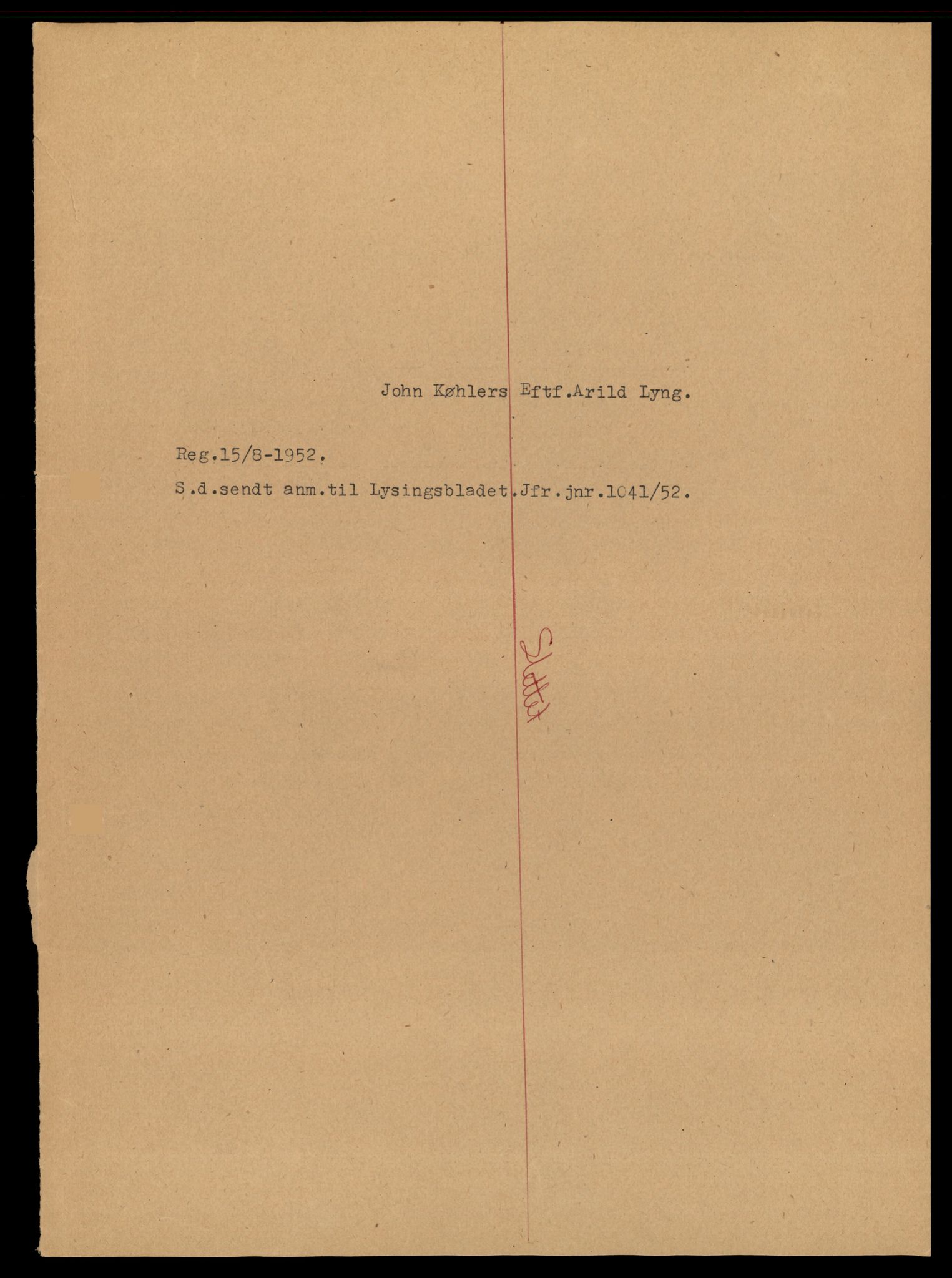 Inderøy sorenskriveri, SAT/A-4147/2/J/Jd/Jdb/L0003: Bilag, enkeltmannsforetak, L-Sa, 1944-1990, p. 1