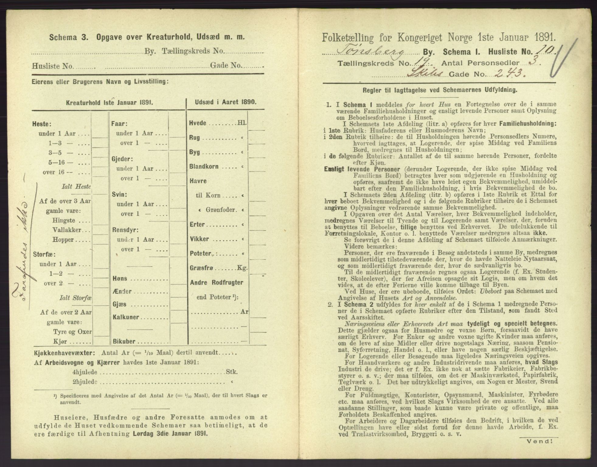 RA, 1891 census for 0705 Tønsberg, 1891, p. 668