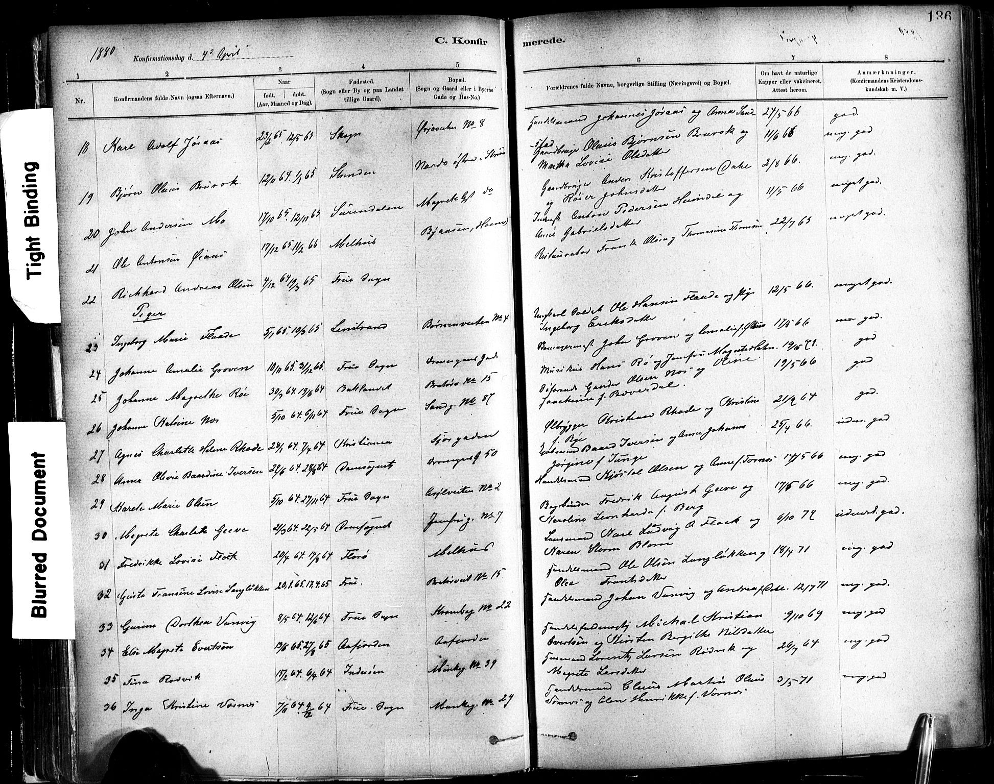 Ministerialprotokoller, klokkerbøker og fødselsregistre - Sør-Trøndelag, SAT/A-1456/602/L0119: Parish register (official) no. 602A17, 1880-1901, p. 136