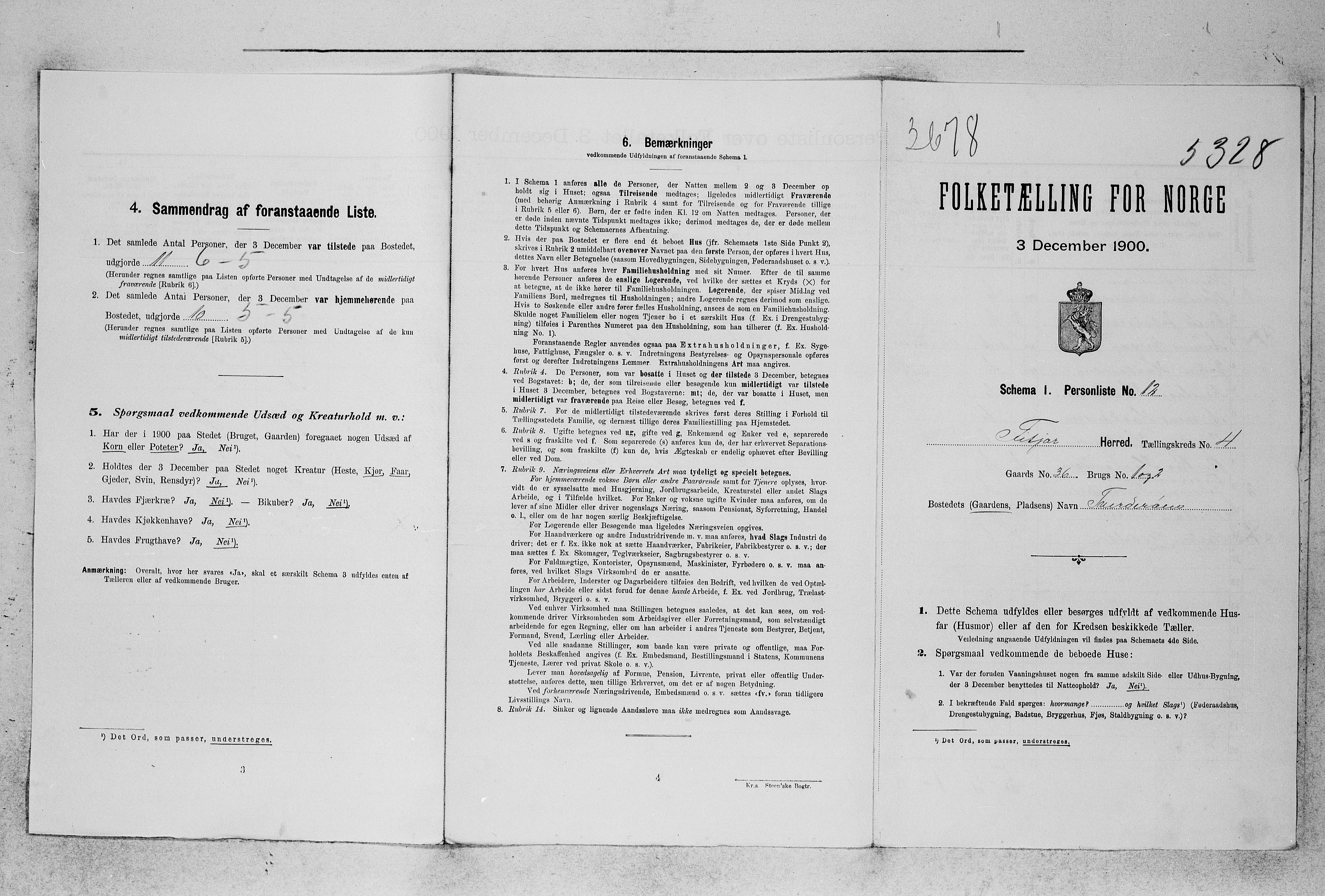 SAB, 1900 census for Fitjar, 1900, p. 35