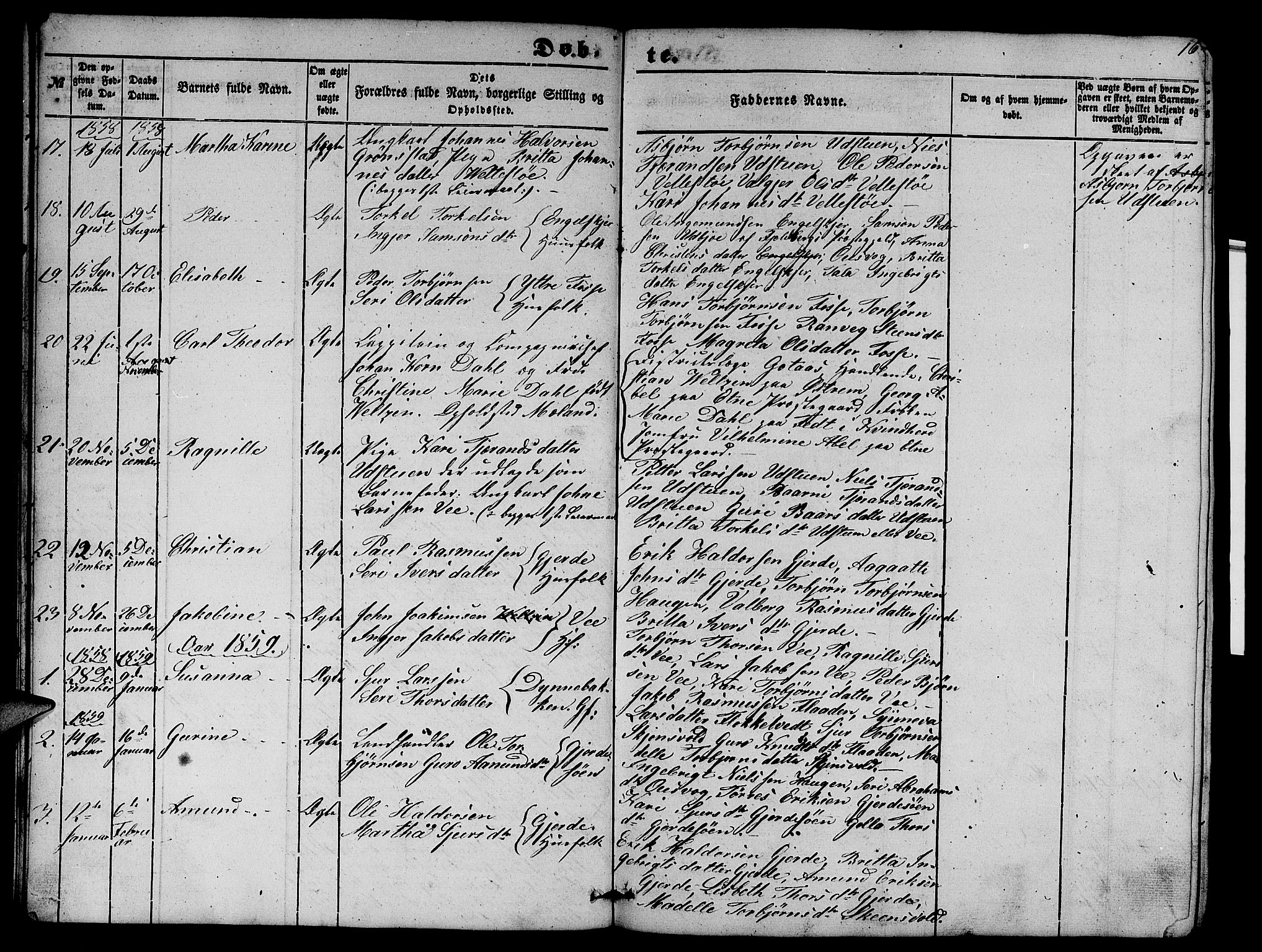 Etne sokneprestembete, SAB/A-75001/H/Hab: Parish register (copy) no. B 2, 1851-1866, p. 16