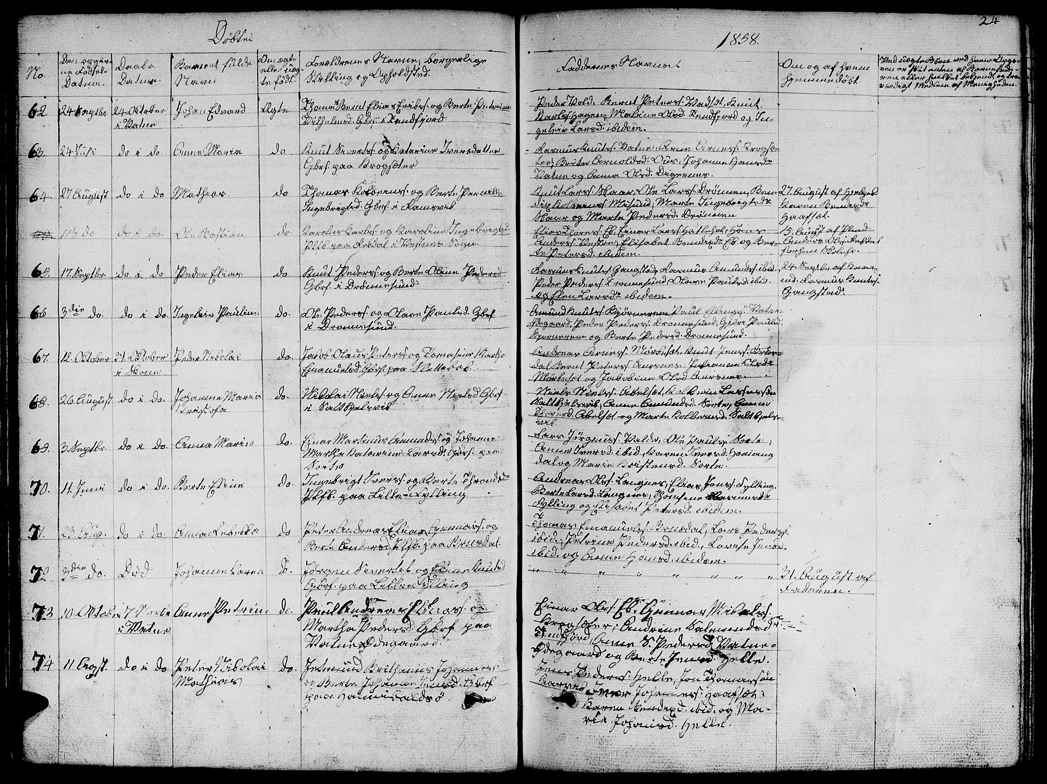 Ministerialprotokoller, klokkerbøker og fødselsregistre - Møre og Romsdal, AV/SAT-A-1454/524/L0363: Parish register (copy) no. 524C04, 1855-1864, p. 24